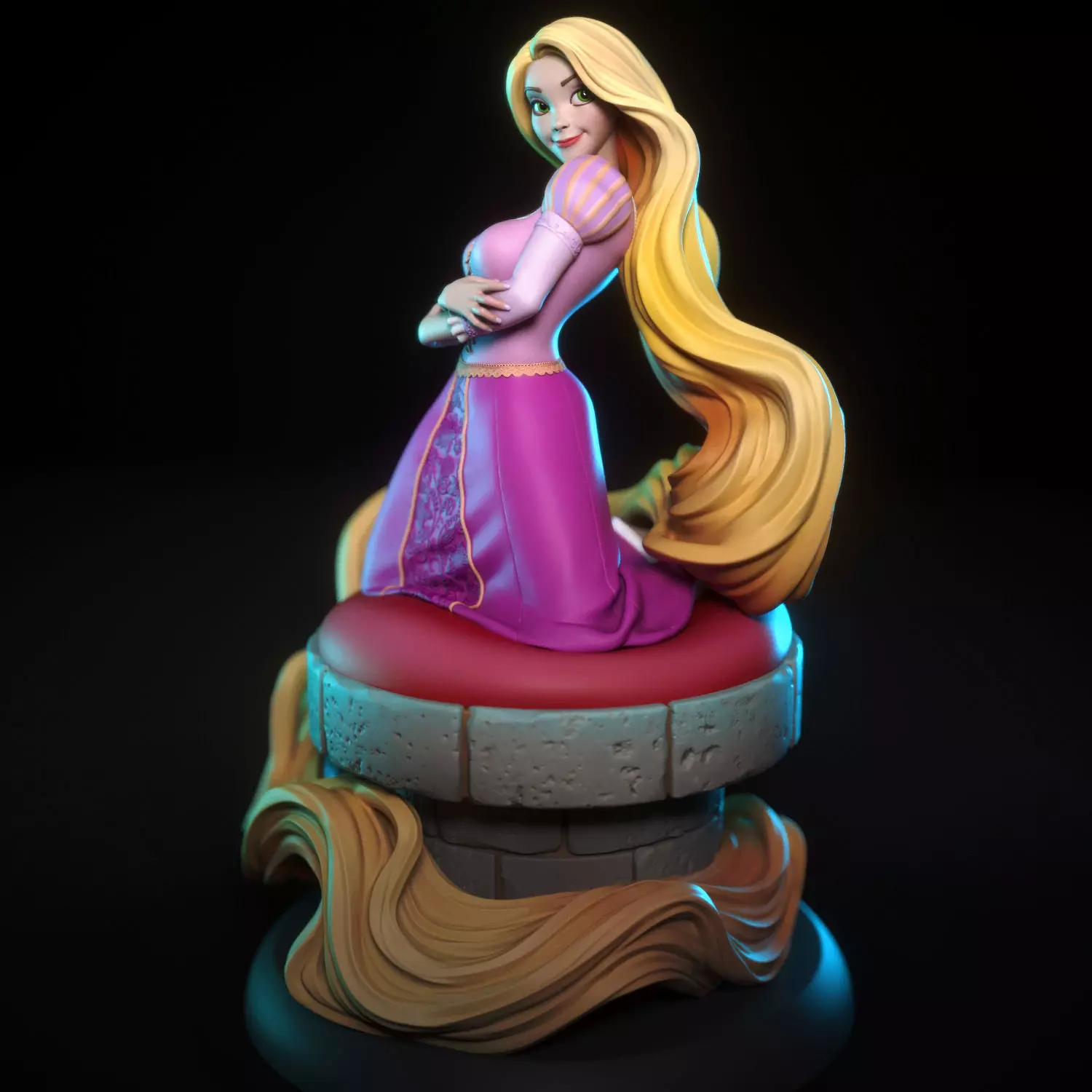 Rapunzel 3D print model_0