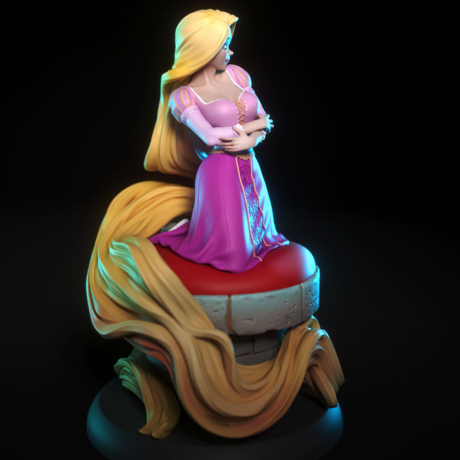Rapunzel 3D print model_2