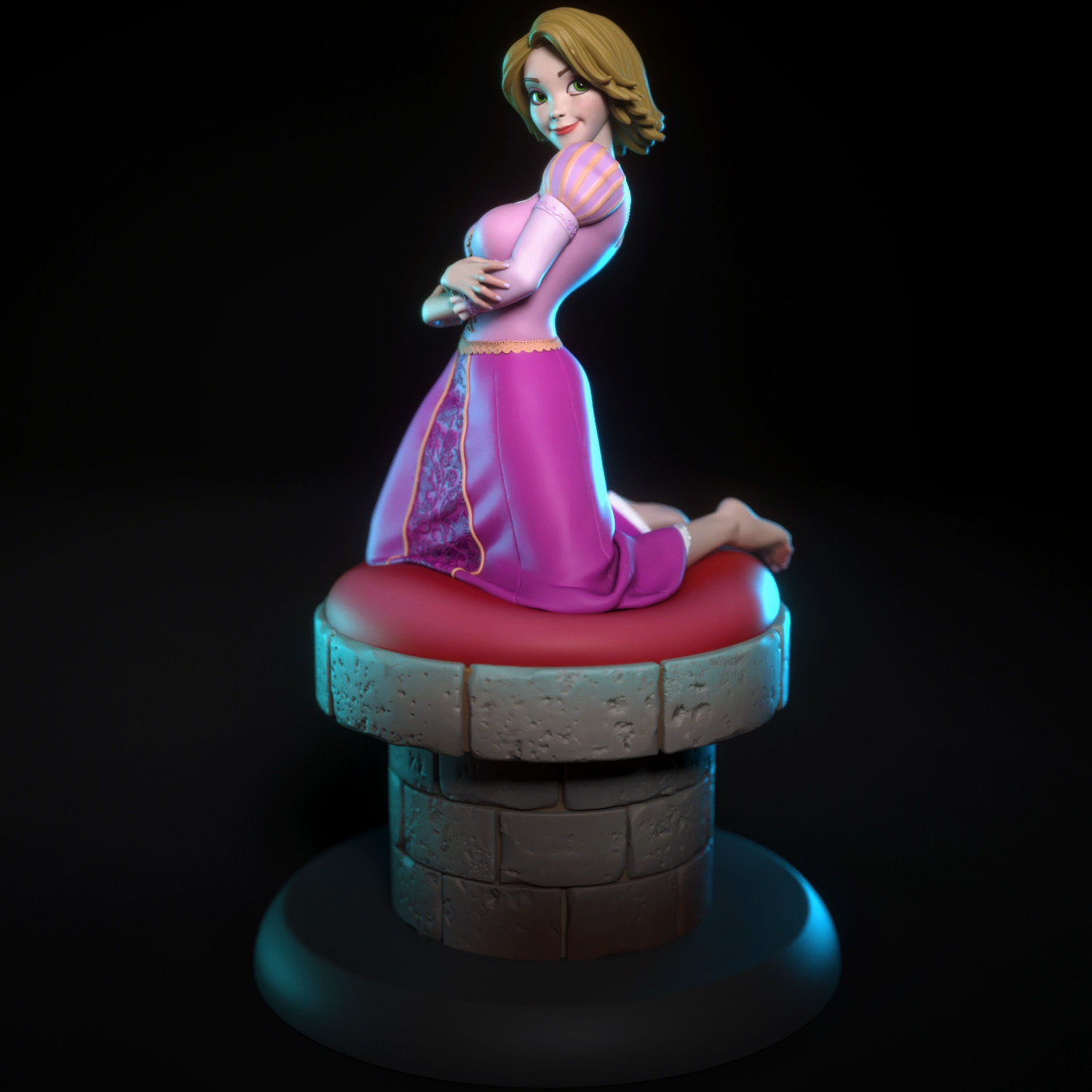 Rapunzel 3D print model_6