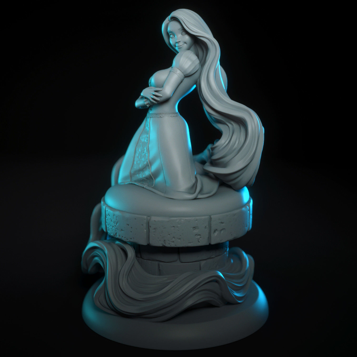 Rapunzel 3D print model_8