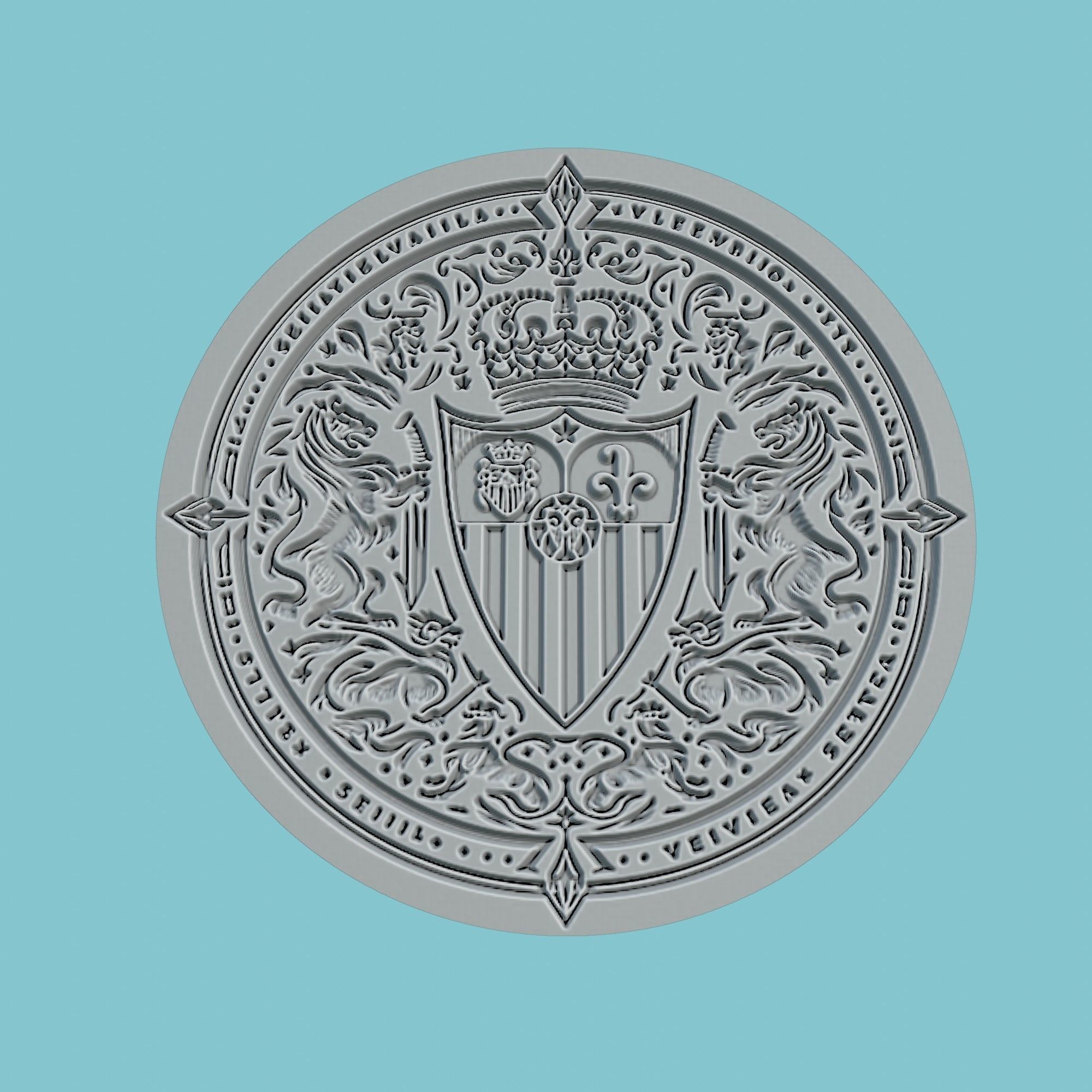 Sevilla FC Medallion Football 3D print model_2