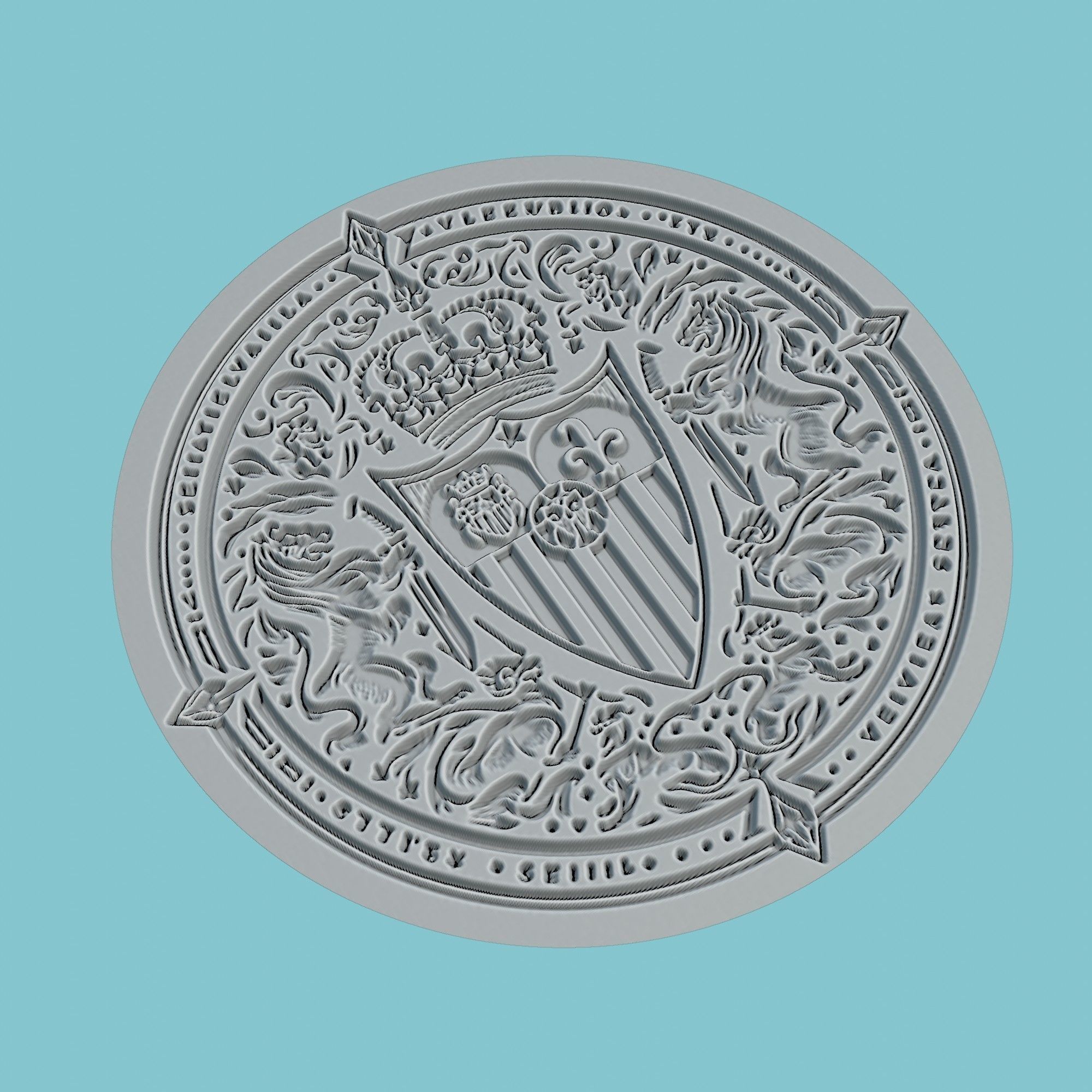 Sevilla FC Medallion Football 3D print model_3