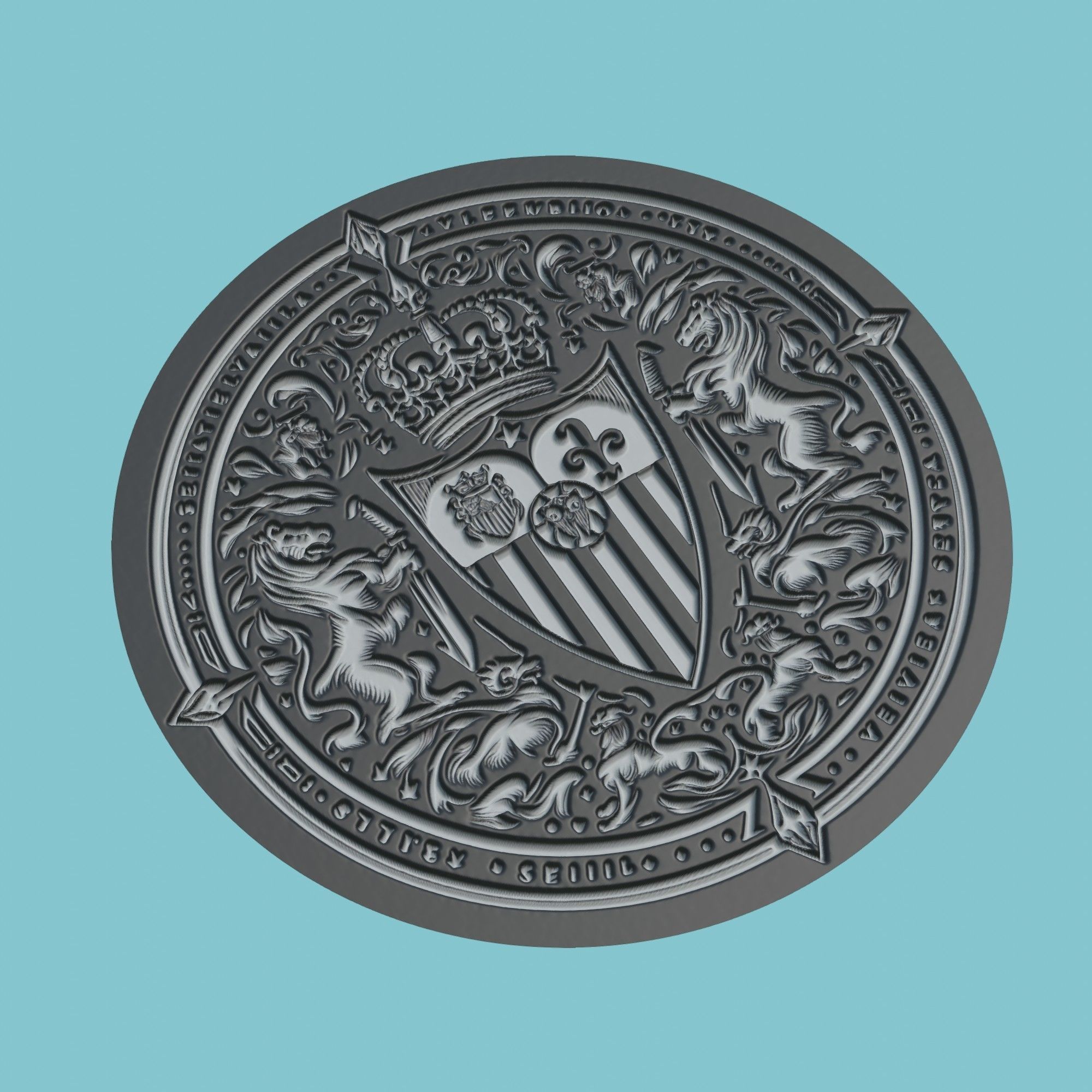 Sevilla FC Medallion Football 3D print model_1
