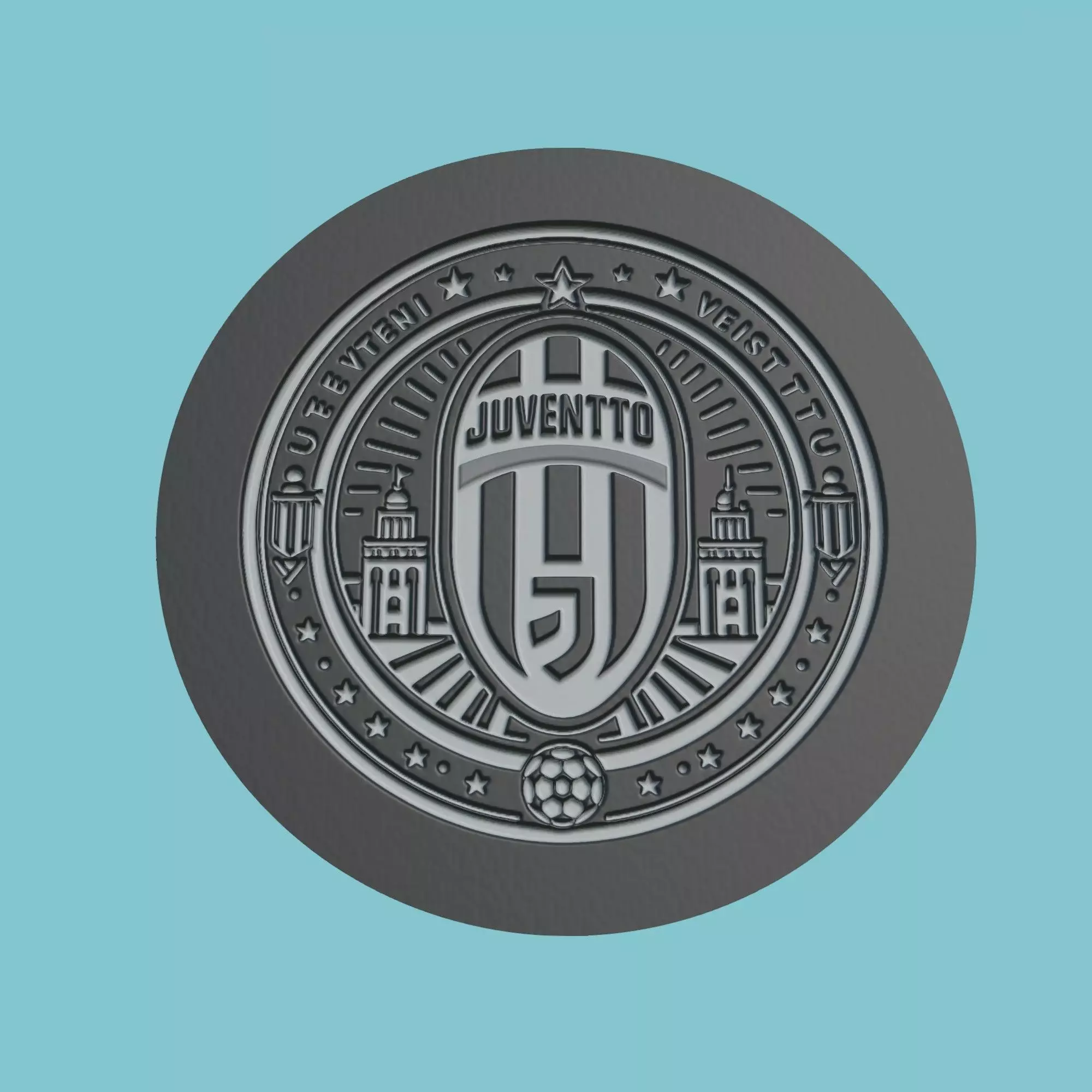Juventus FC Medallion Football 3D print model