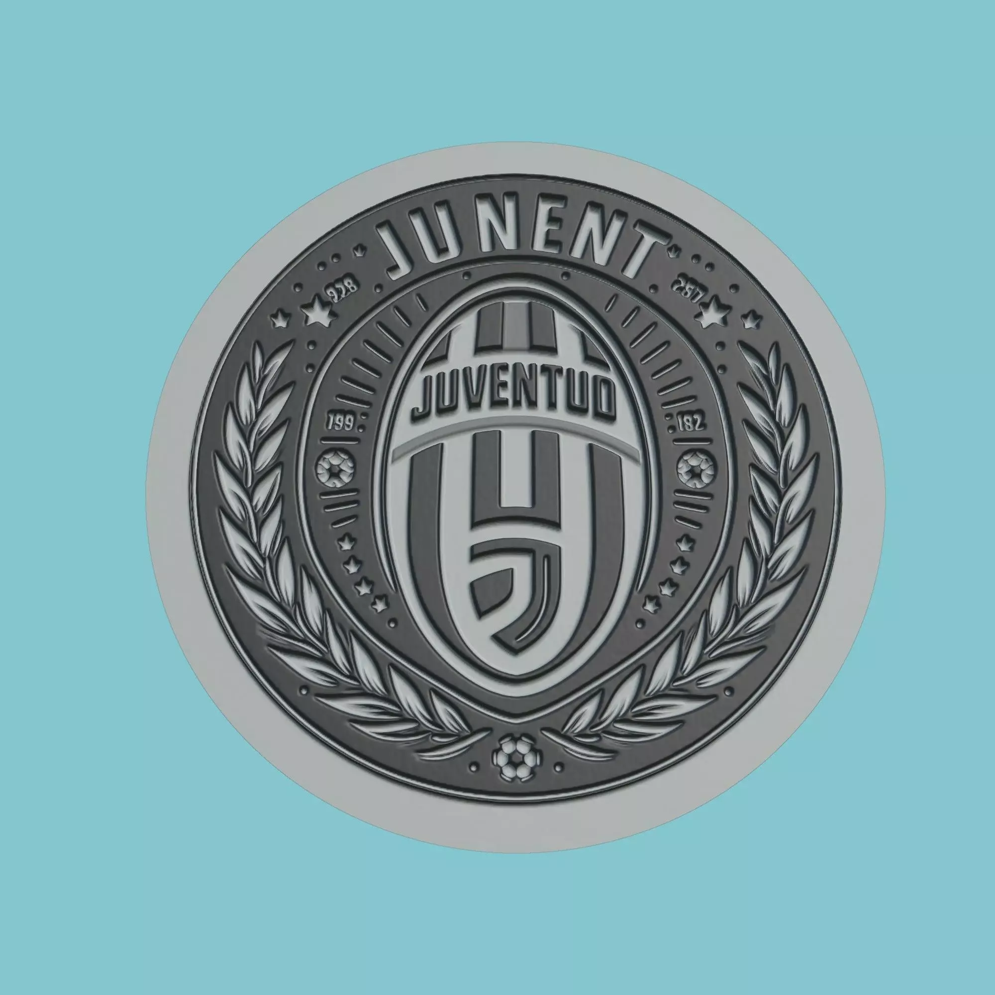 Juventus FC Medallion Football 3D print model
