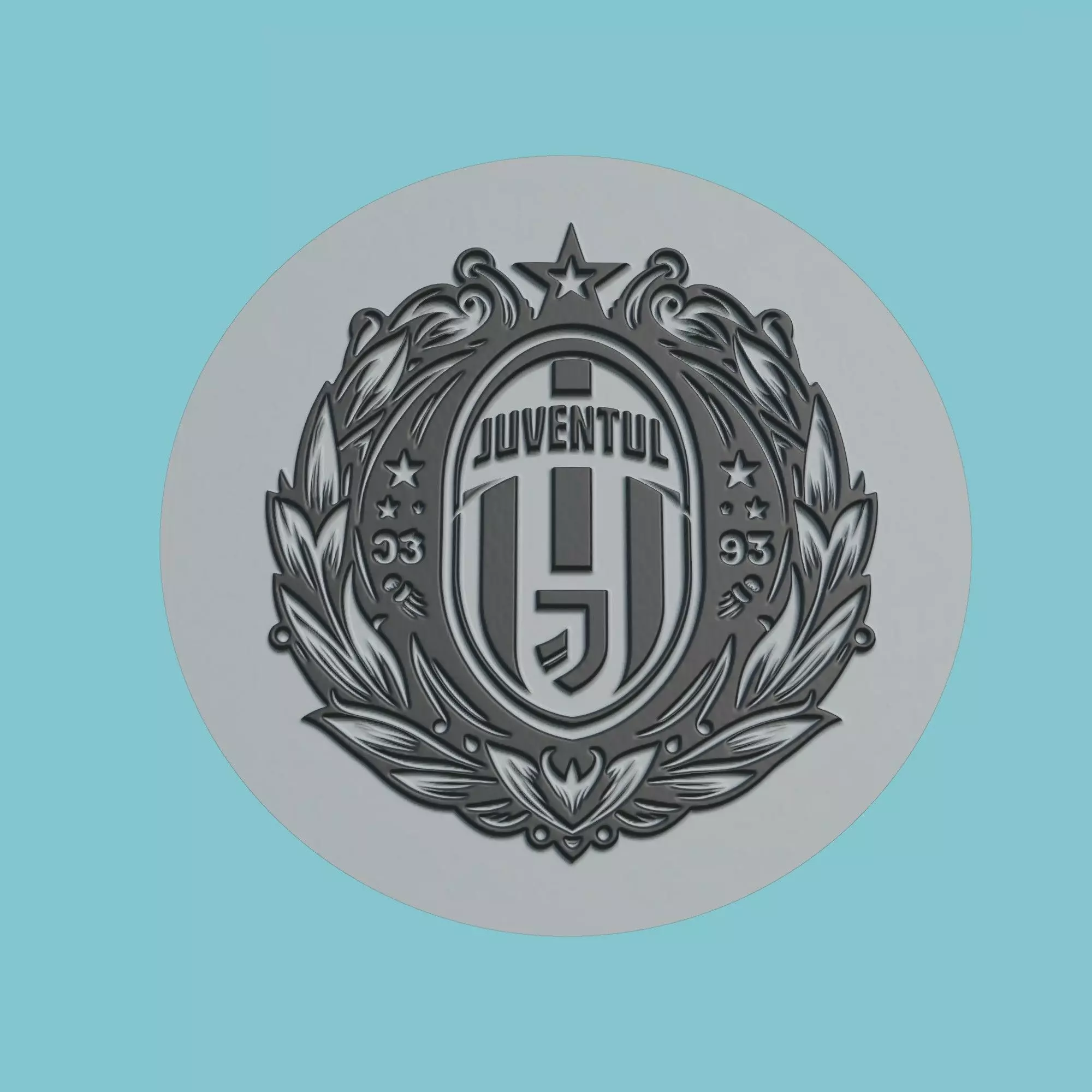 Juventus FC Medallion Football 3D print model