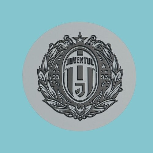 Juventus FC Medallion Football 3D print model
