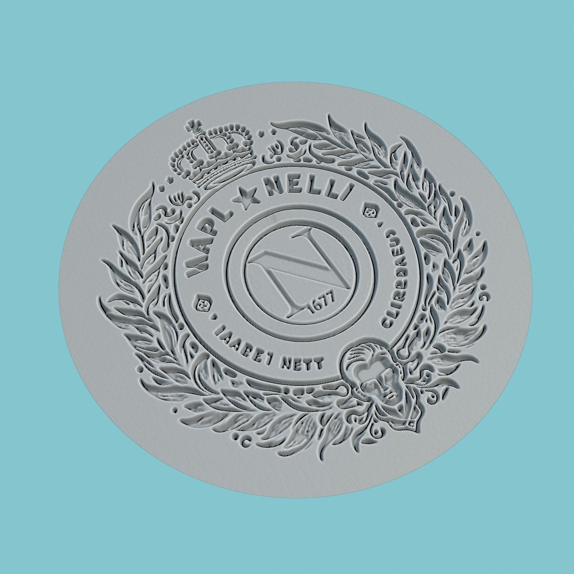 SSC Napoli Medallion Football 3D print model_3
