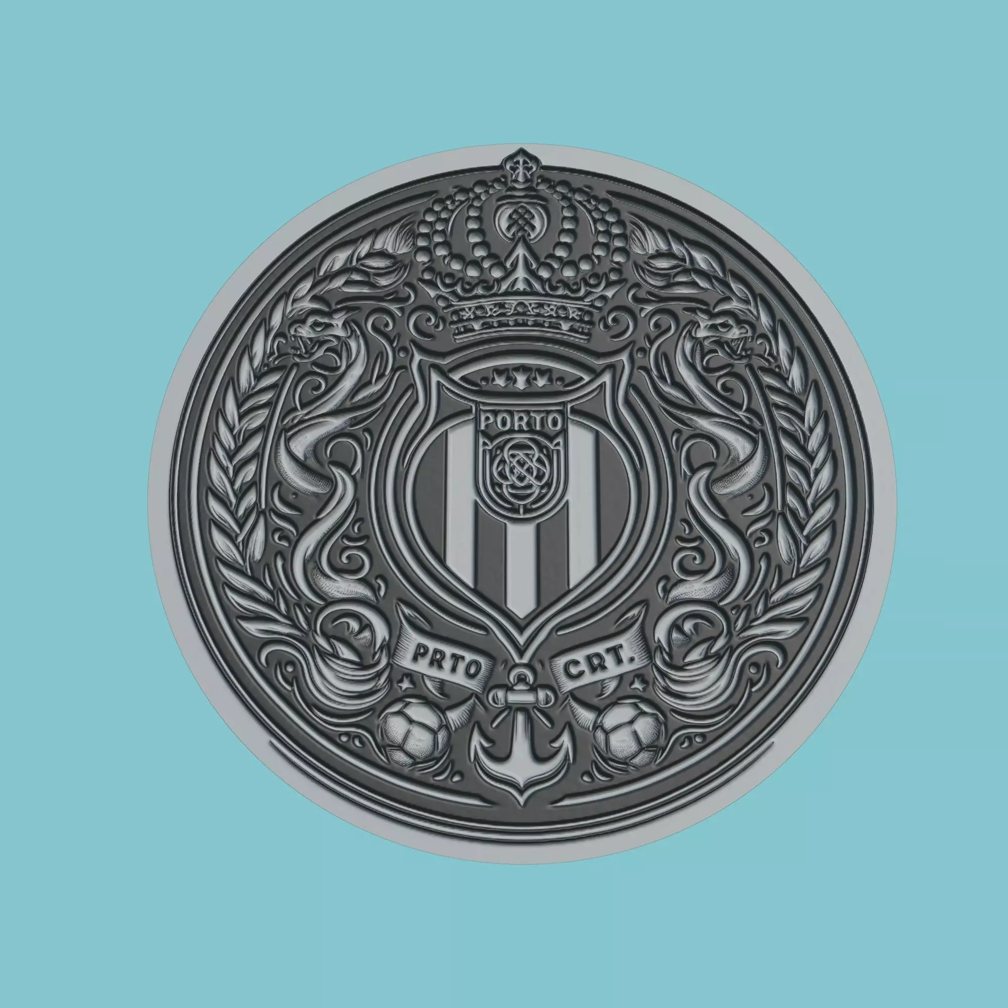 FC Porto Medallion Football 3D print model_0