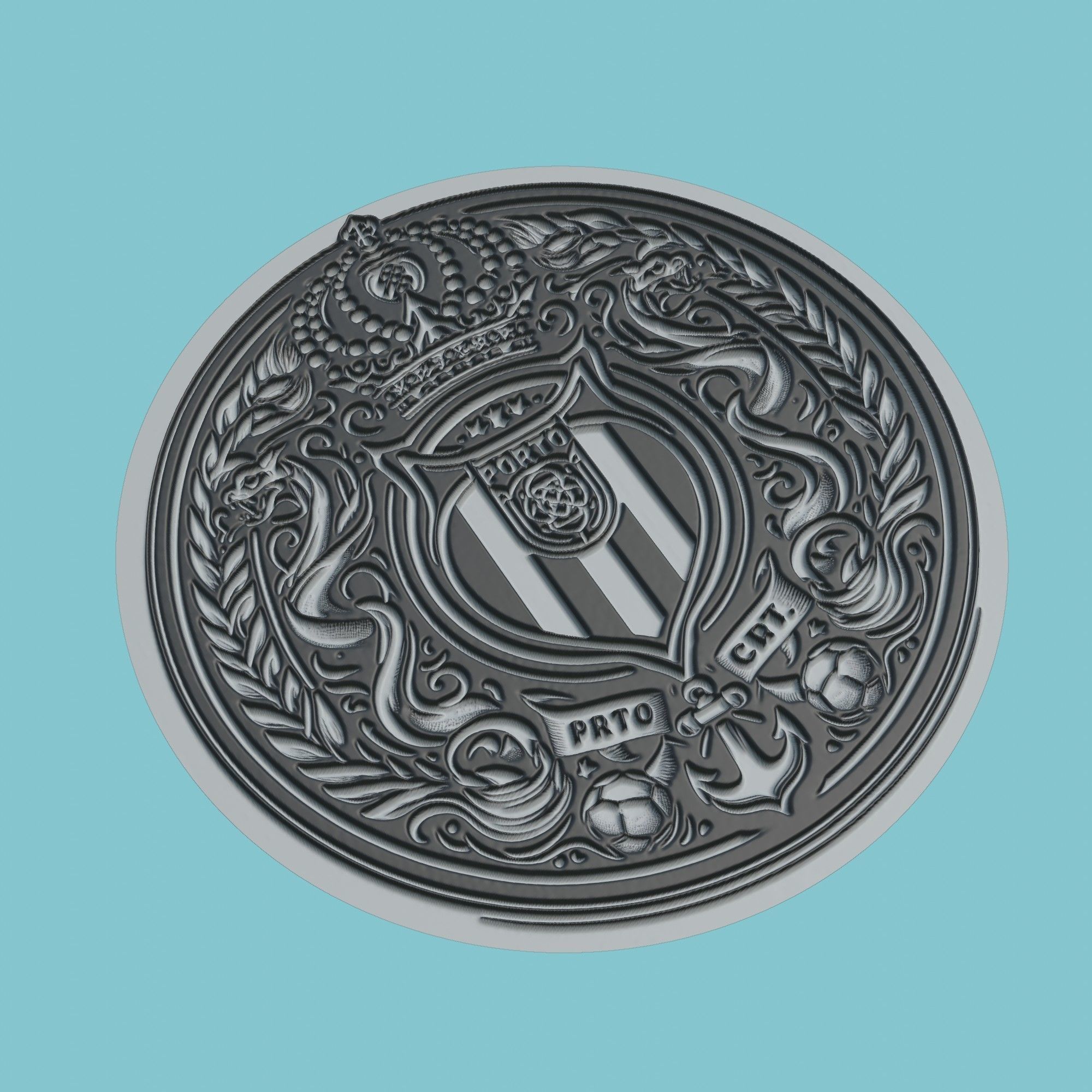 FC Porto Medallion Football 3D print model_1