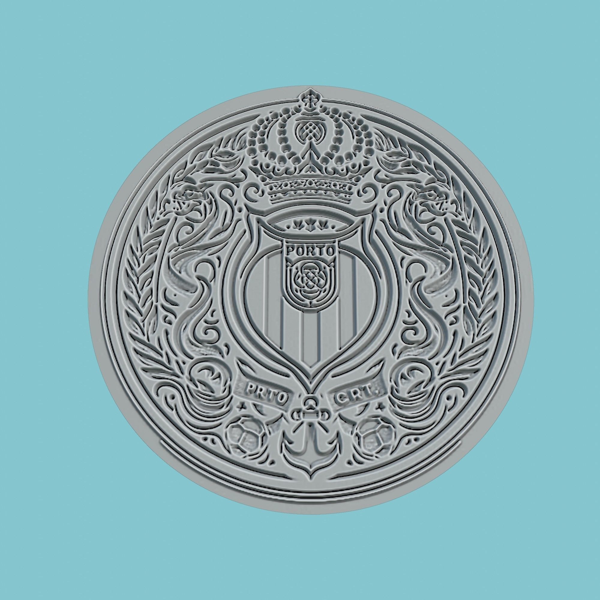 FC Porto Medallion Football 3D print model_2