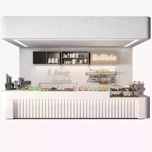 Design project for a coffee spot with desserts