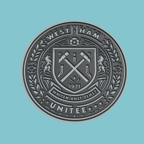 West Ham United Medallion Football 3D print model