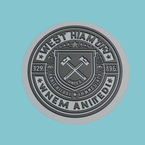West Ham United Medallion Football 3D print model