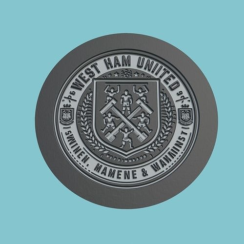 West Ham United Medallion Football 3D print model