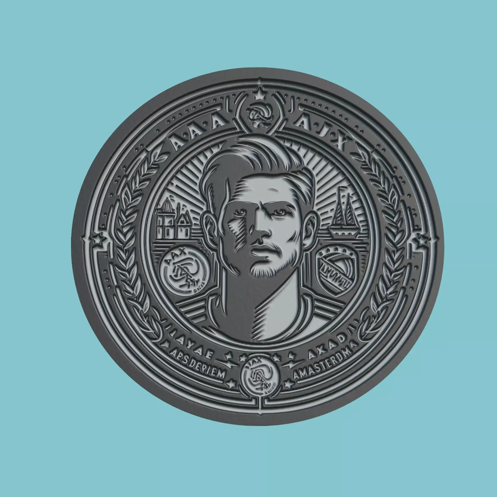 Ajax Amsterdam Medallion Football 3D print model