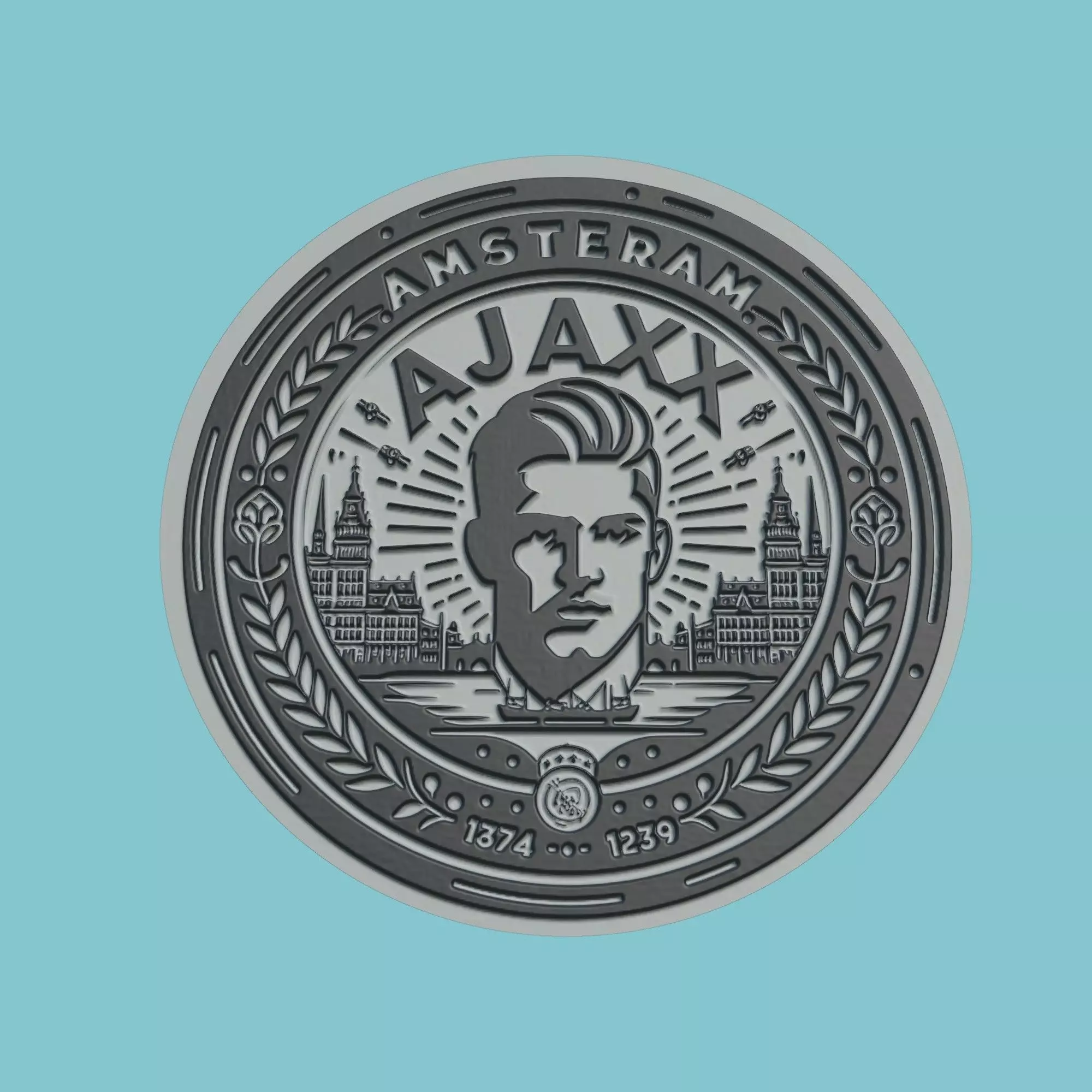 Ajax Amsterdam Medallion Football 3D print model