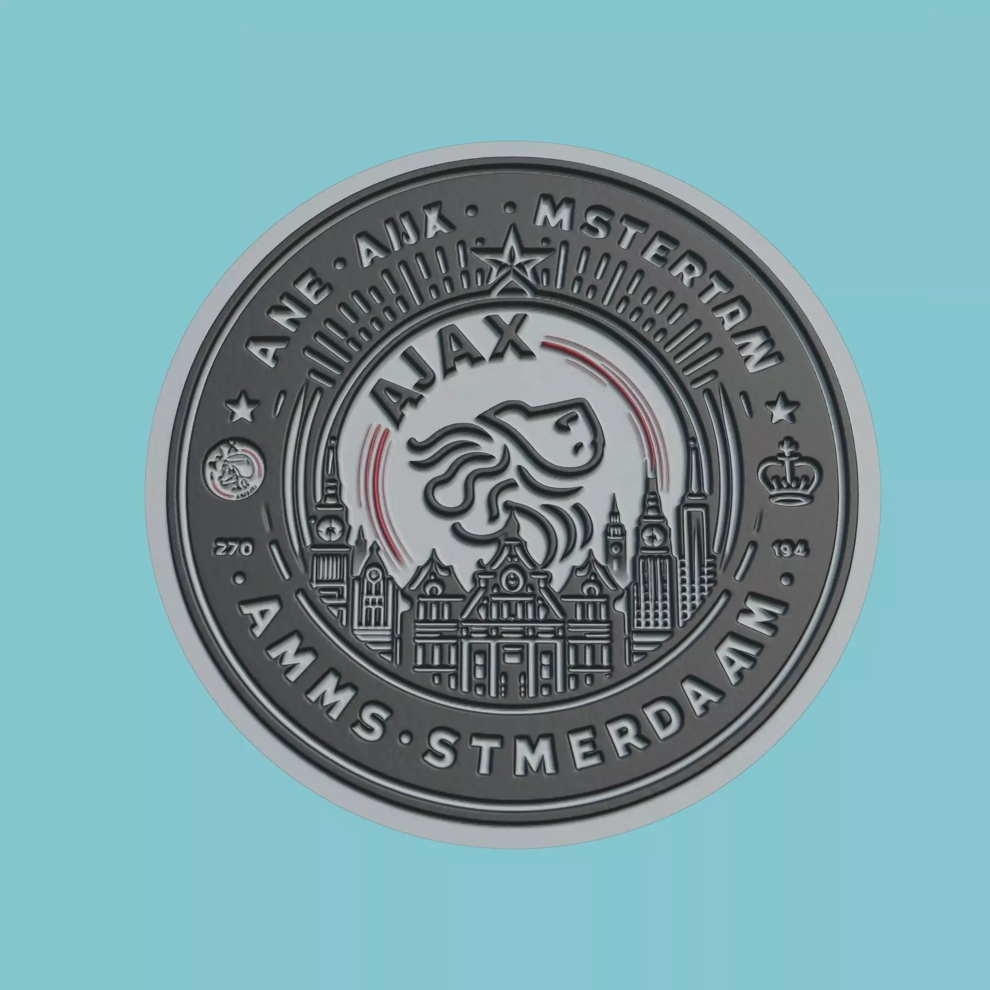 Ajax Amsterdam Medallion Football 3D print model