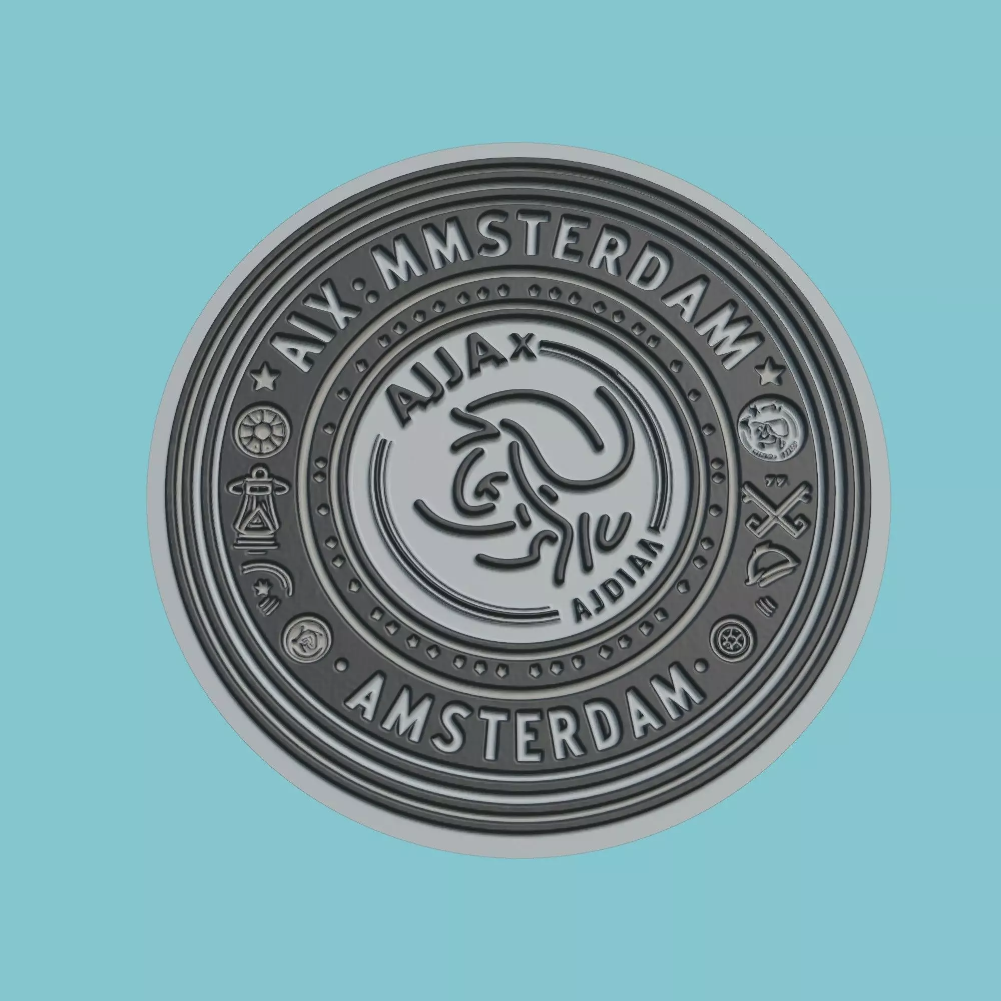 Ajax Amsterdam Medallion Football 3D print model