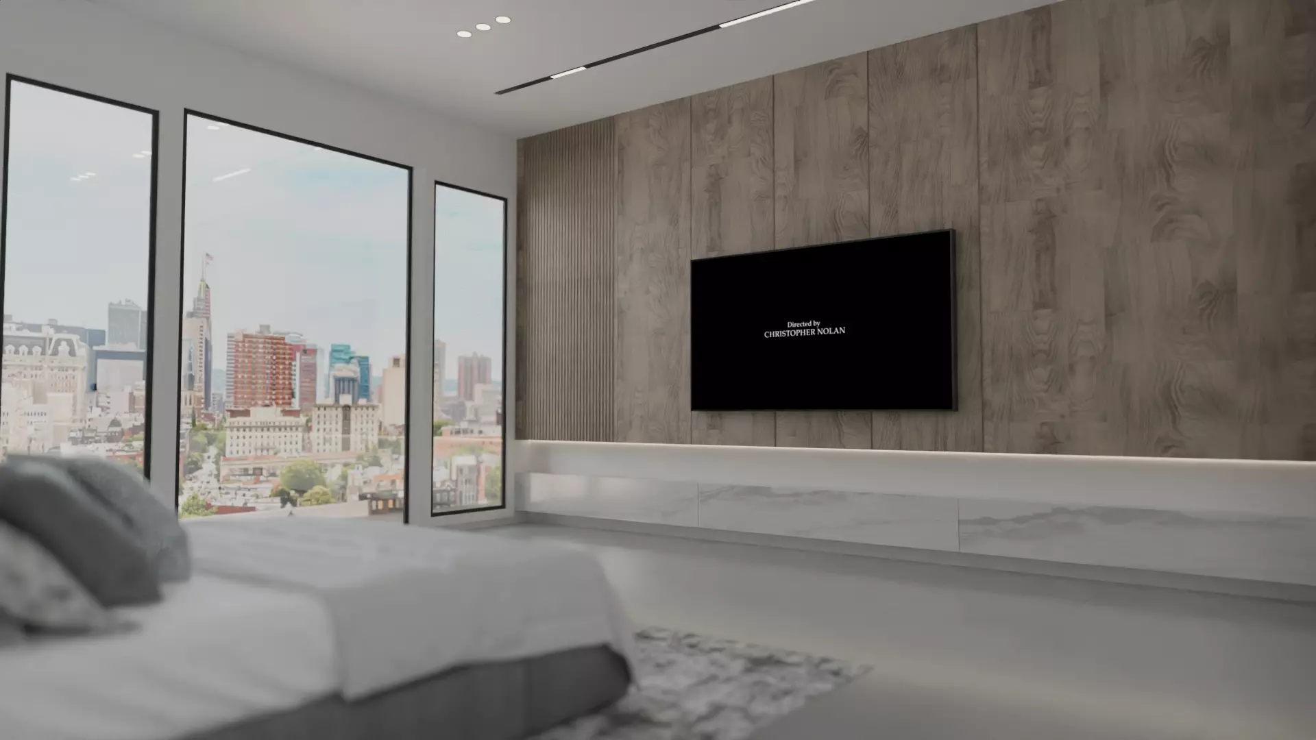 Simple Bedroom scene Free 3D model