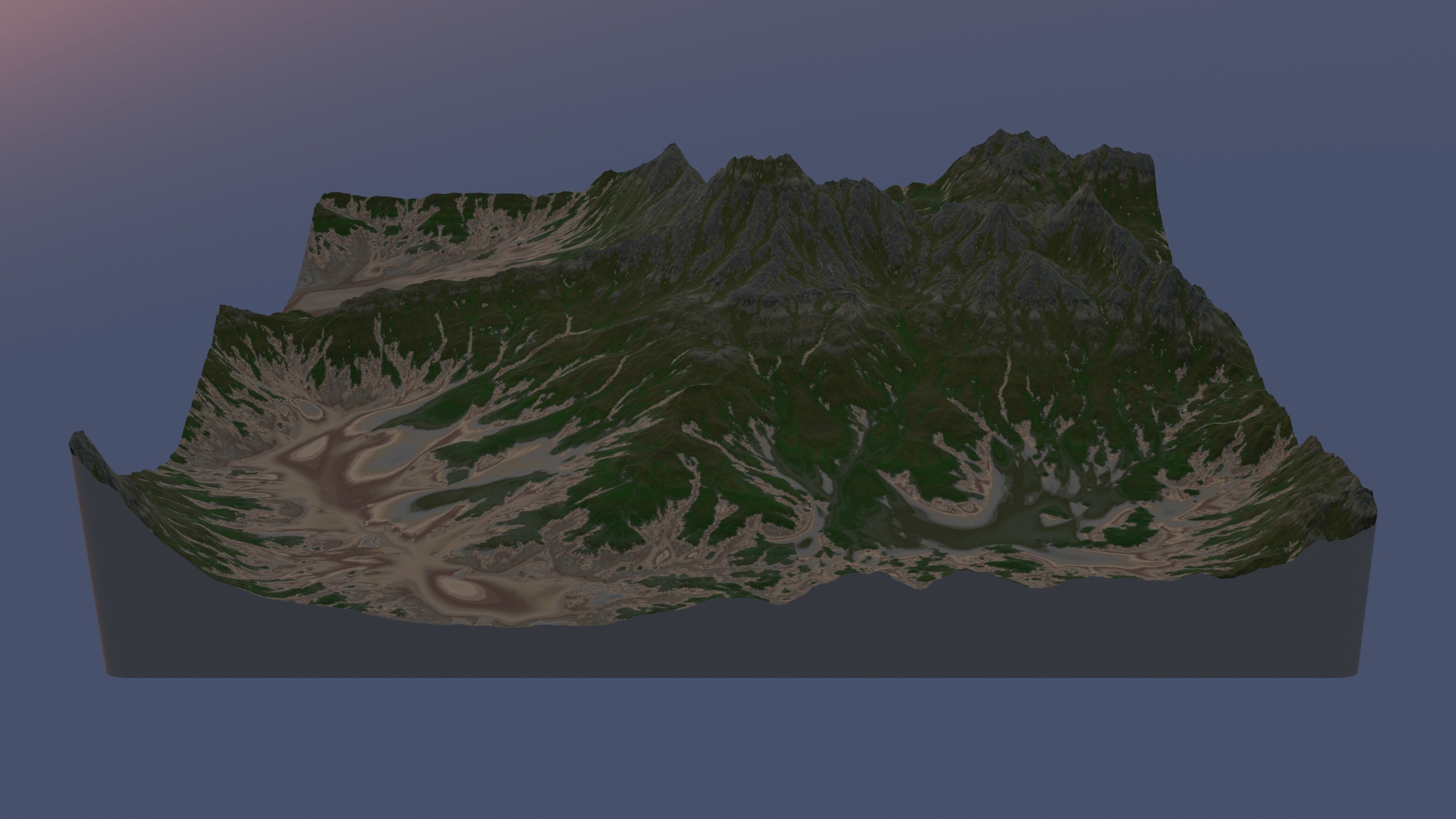 High Quality Mountain 3D model_4