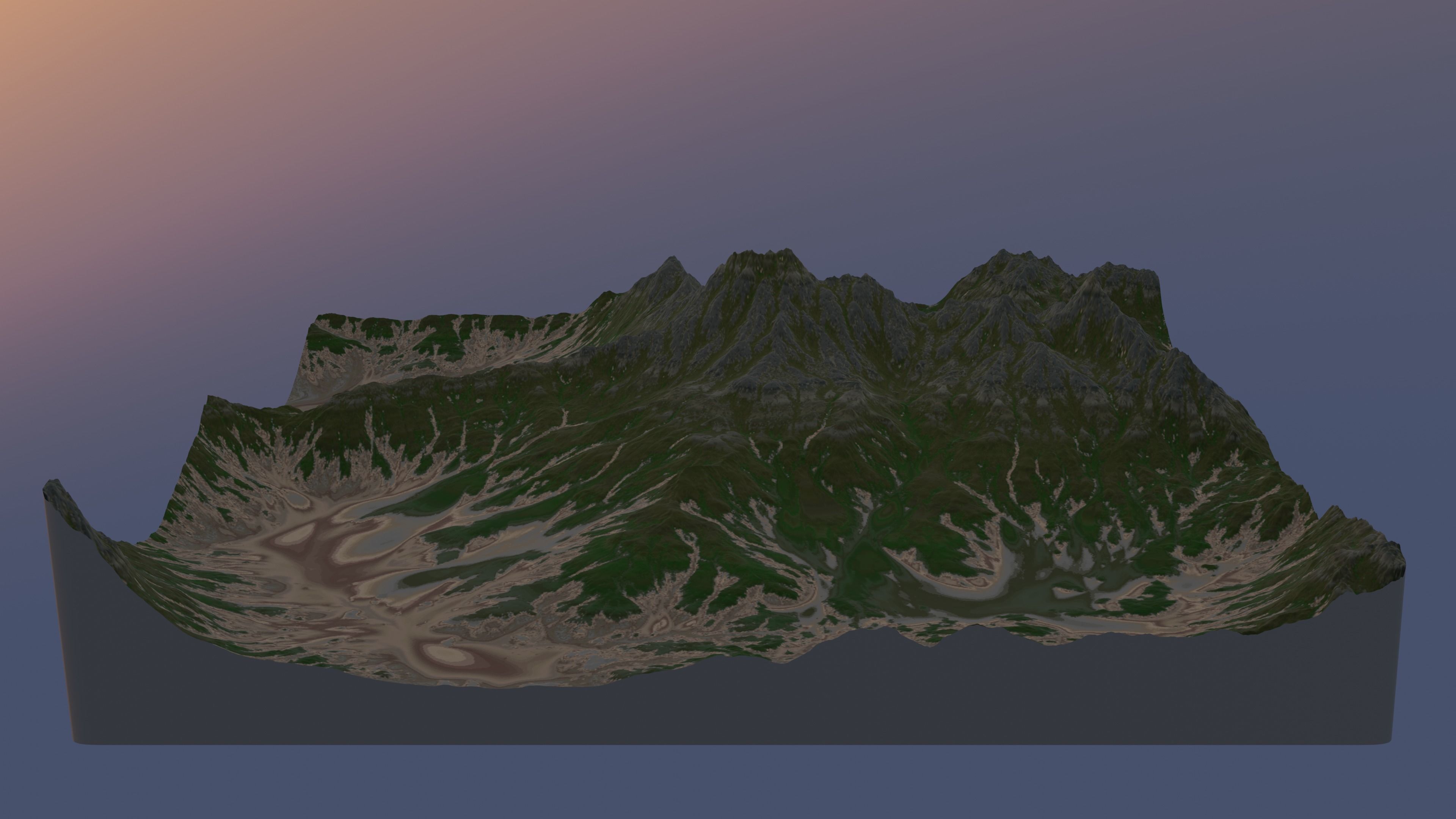 High Quality Mountain 3D model_5