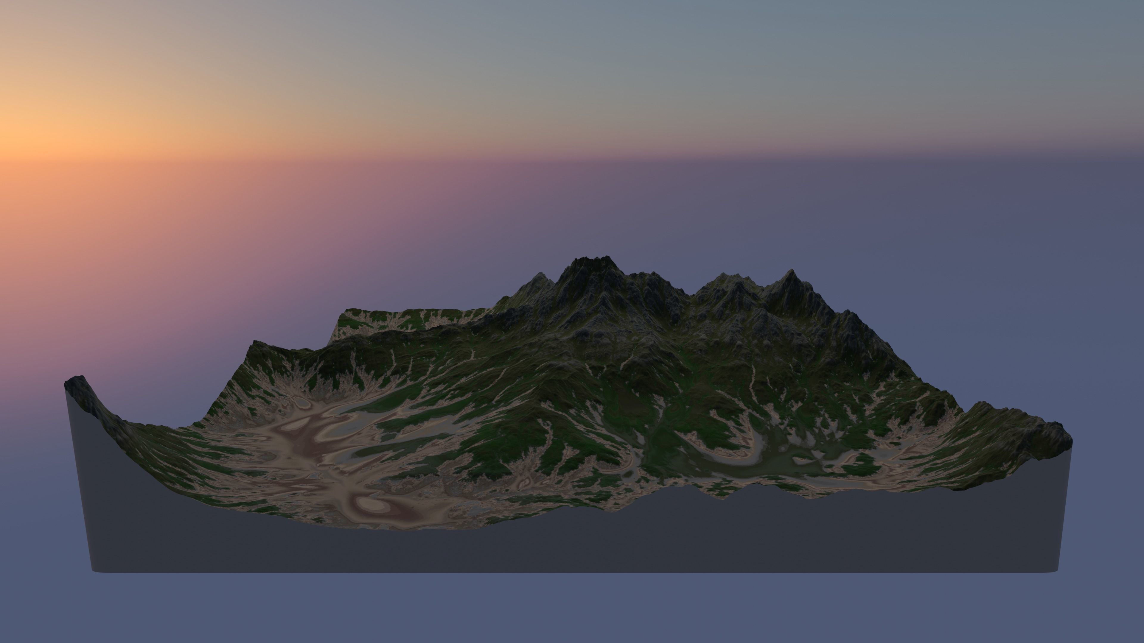 High Quality Mountain 3D model_1