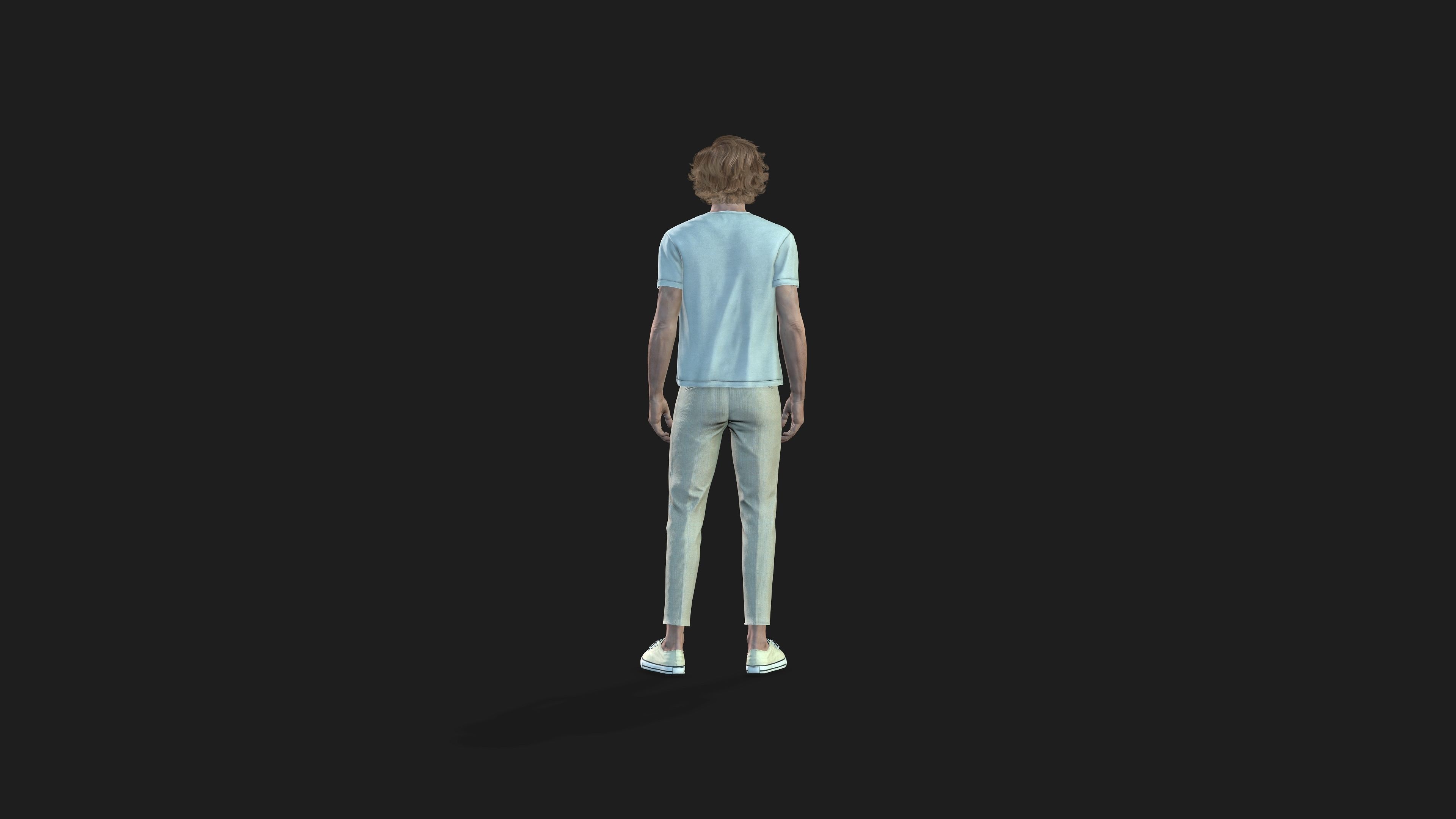 Rigged and Textured Male 3D Model for Games and animations 3D model_3