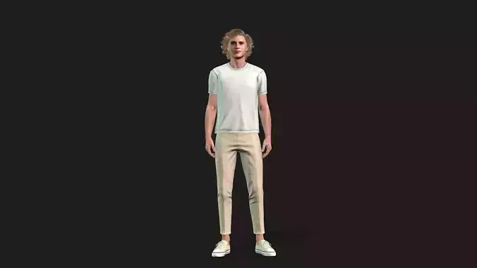 Rigged and Textured Male 3D Model for Games and animations