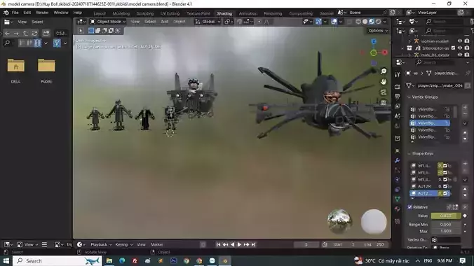 6 Animated Characters Toilet Skibidi Camera Male 3D Model | 3D model - 3D model önizlemesi