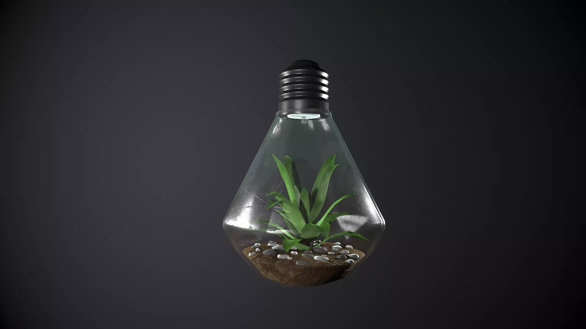 Terrarium Lamp PBR Game Ready Low-poly 3D model