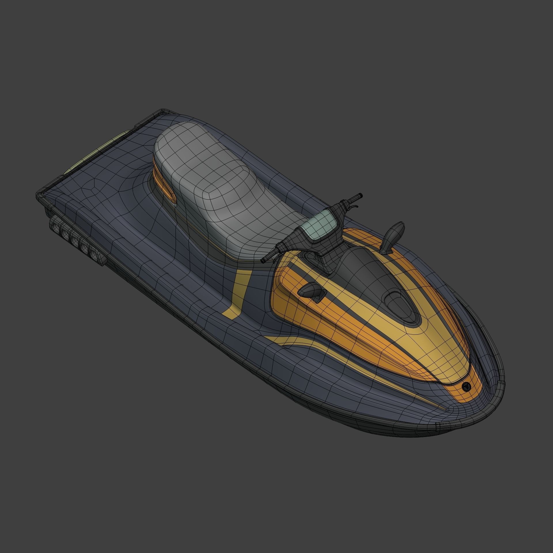 Generic Jetski - Jet ski - Personal Watercraft - Water Craft Low-poly 3D model_10