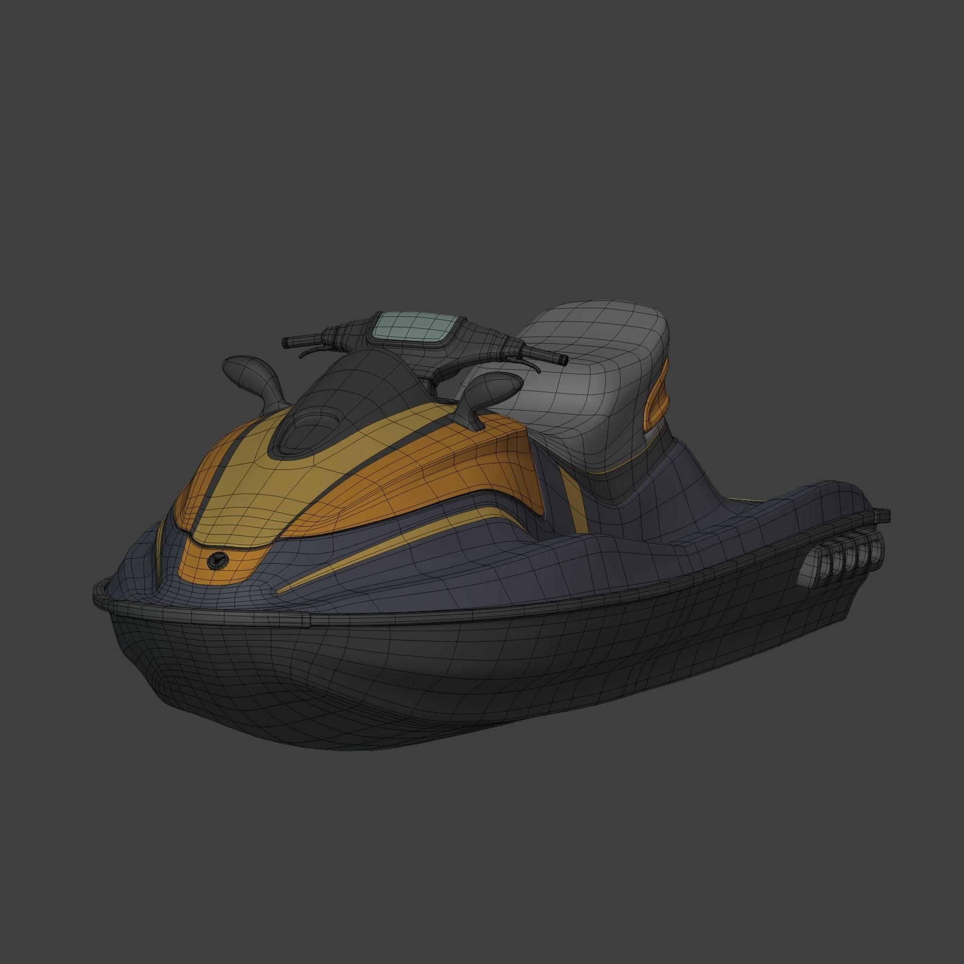 Generic Jetski - Jet ski - Personal Watercraft - Water Craft Low-poly 3D model_6