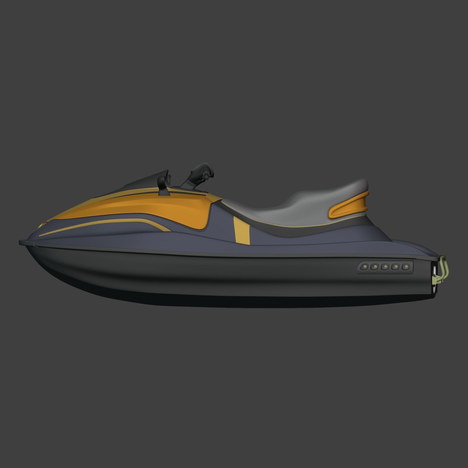 Generic Jetski - Jet ski - Personal Watercraft - Water Craft Low-poly 3D model_7