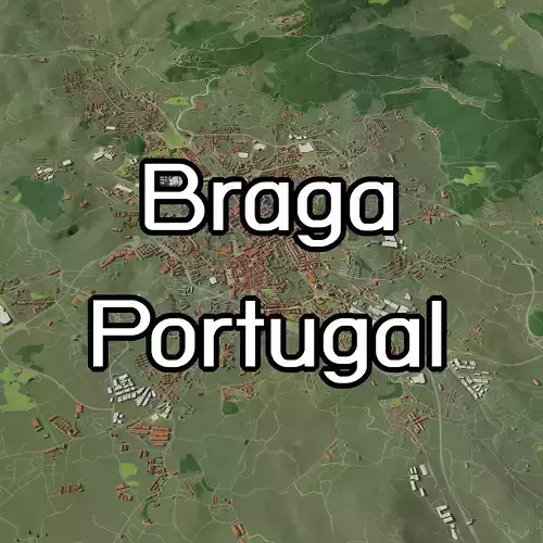 Braga Portugal - city and urban 3D model