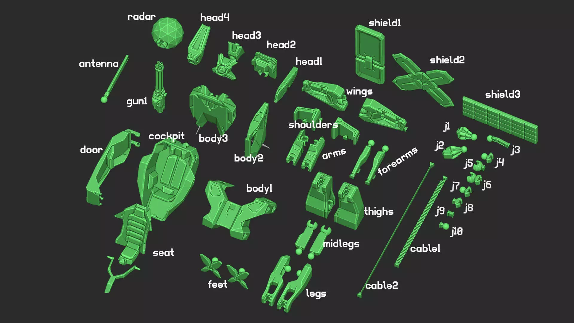 Mech Modular Free 3D print model_1