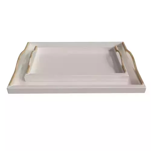 Pinetti onda leather tray