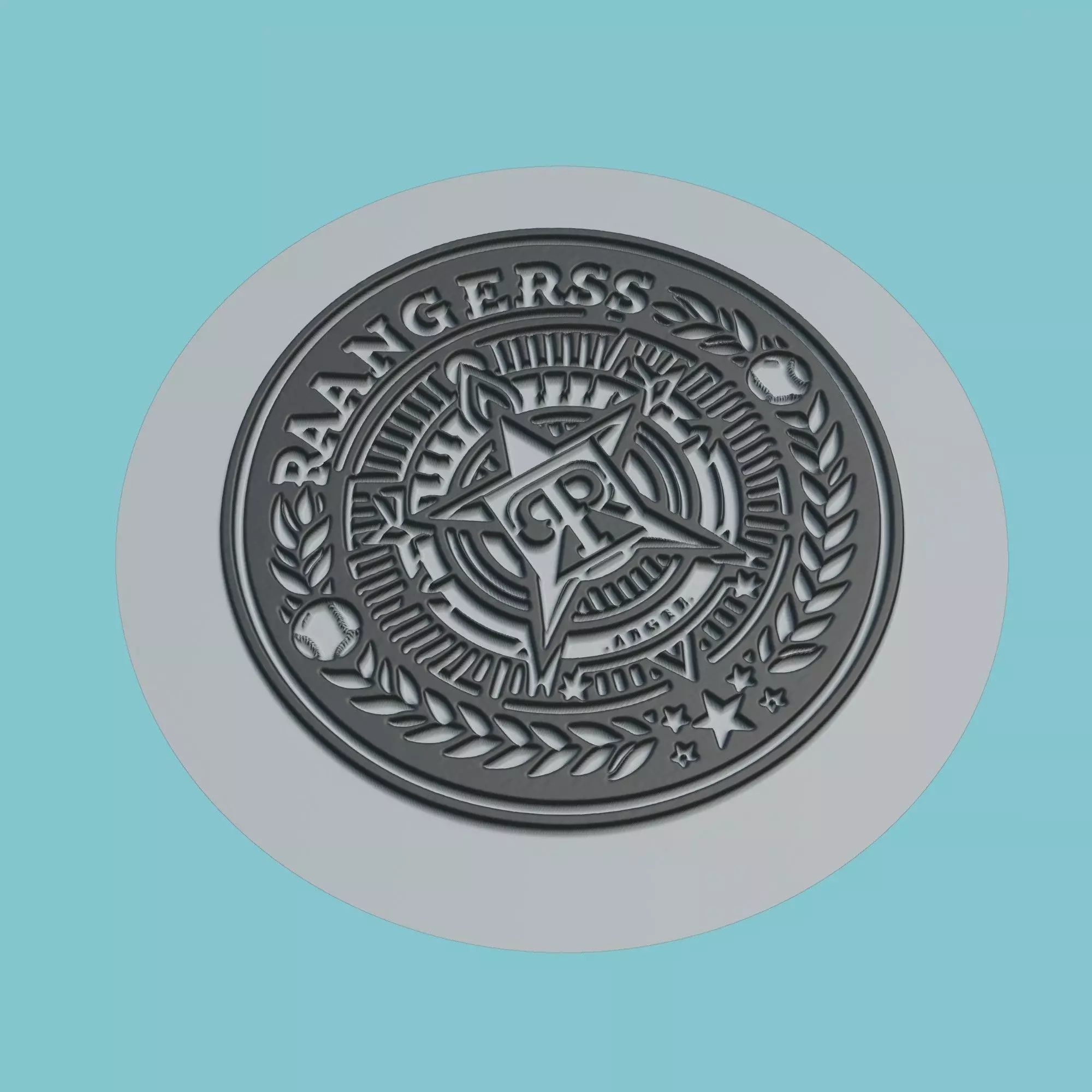 Rangers FC Medallion Football 3D print model_0