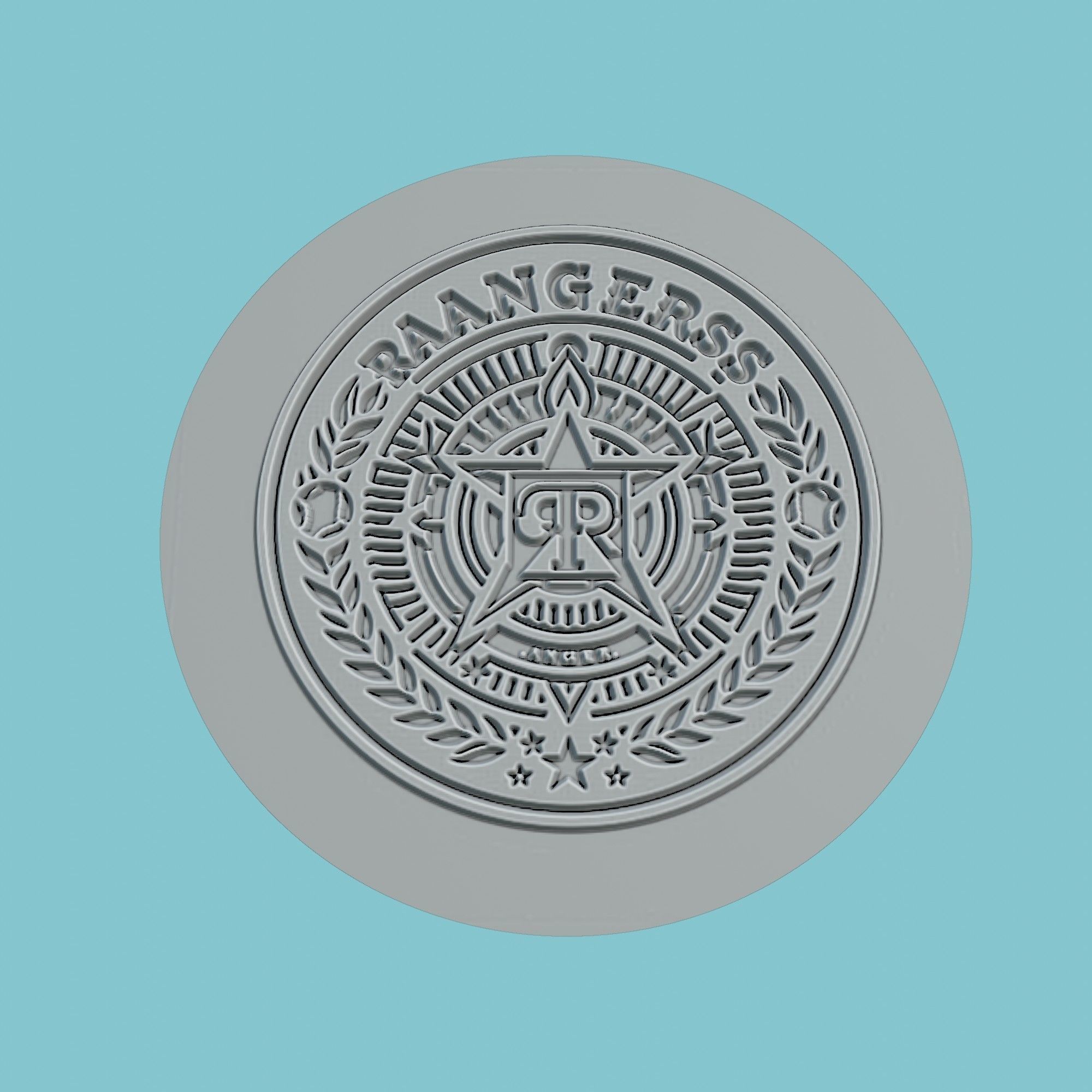 Rangers FC Medallion Football 3D print model_3