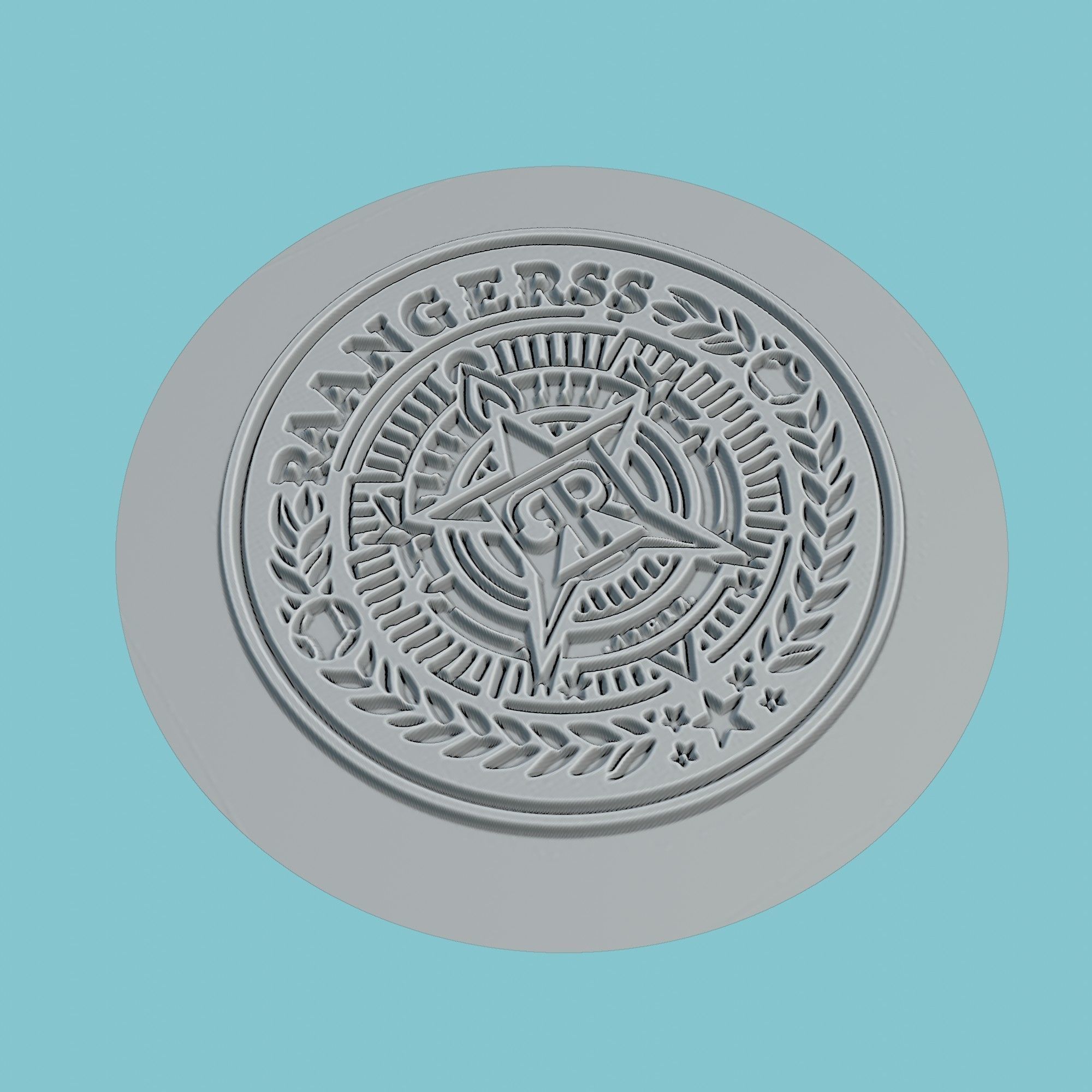 Rangers FC Medallion Football 3D print model_2