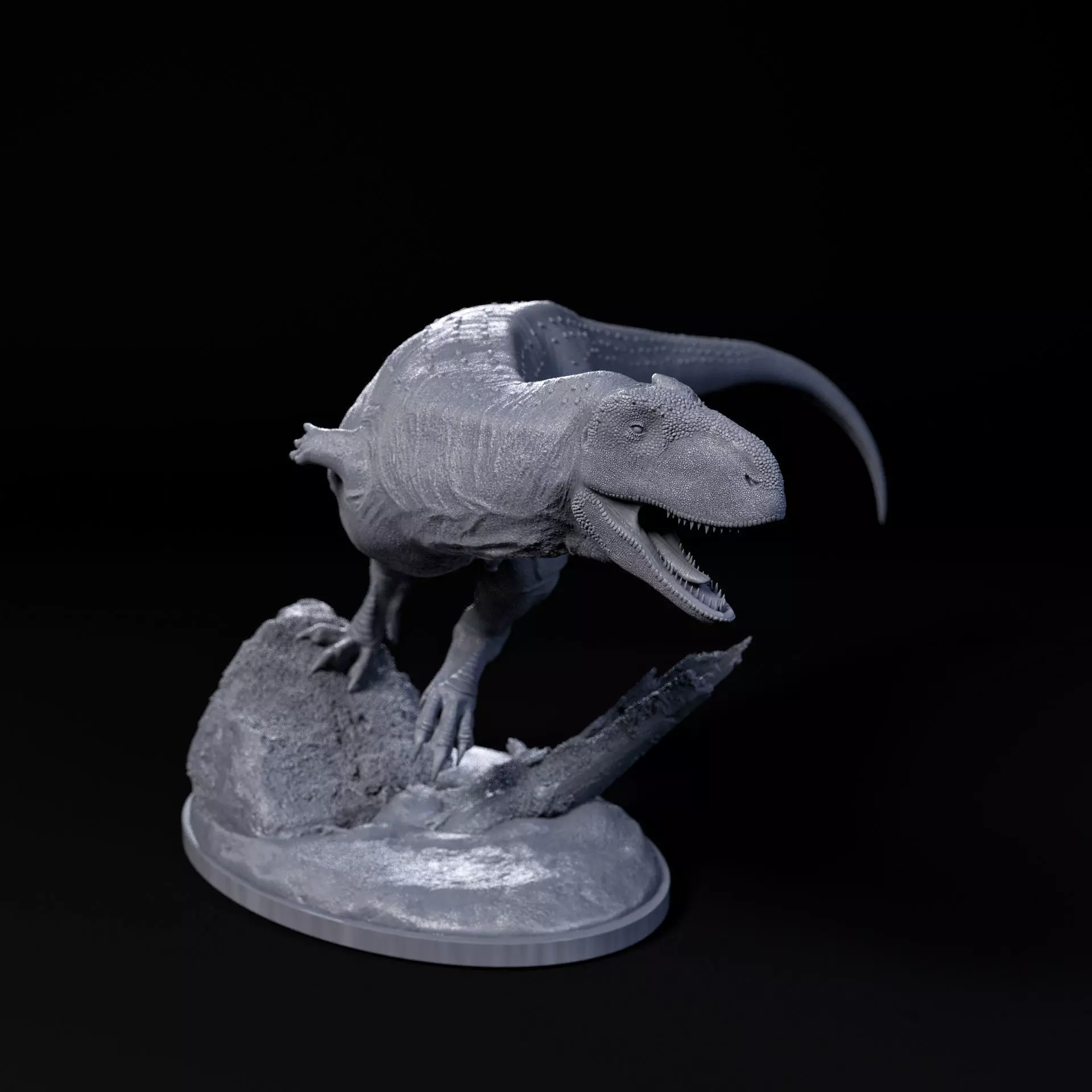 Rajasaurus running 1-35 scale pre-supported dinosaur 3D print model_0