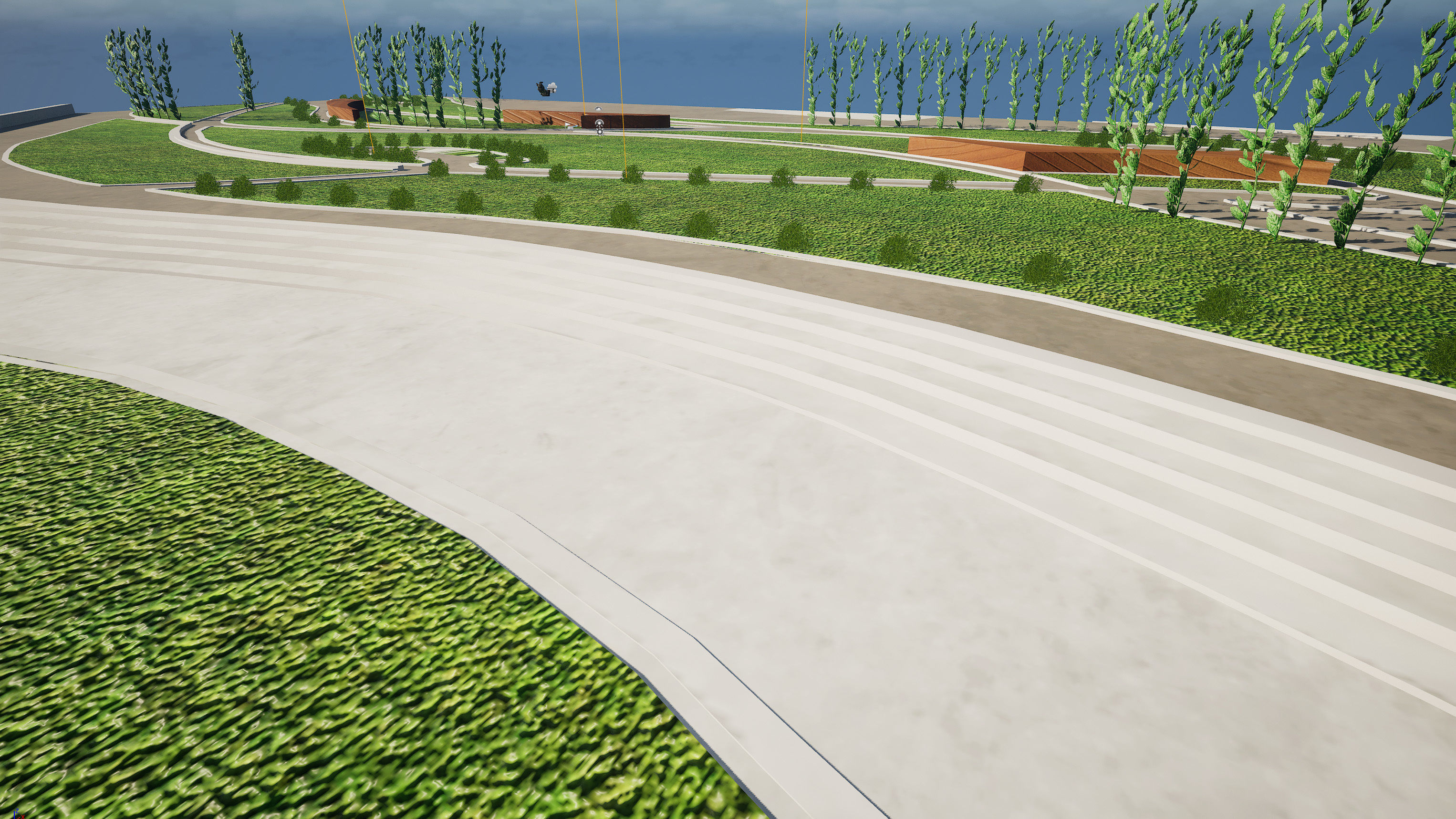 Low Poly Landmark Park 3D Model Low-poly 3D model_10