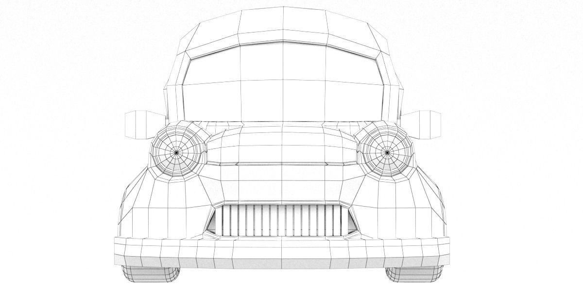 Cartoon car 01 Low-poly 3D model_6