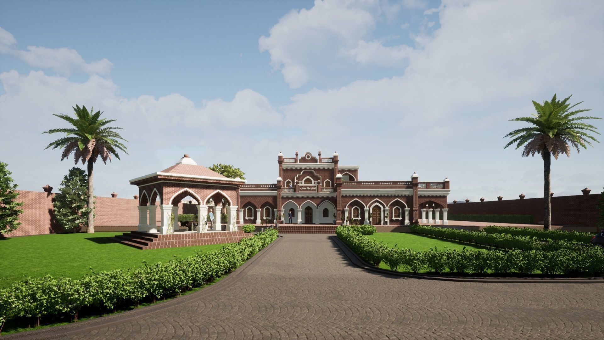 Indian architecture punjabi Haweli Low-poly 3D model_2