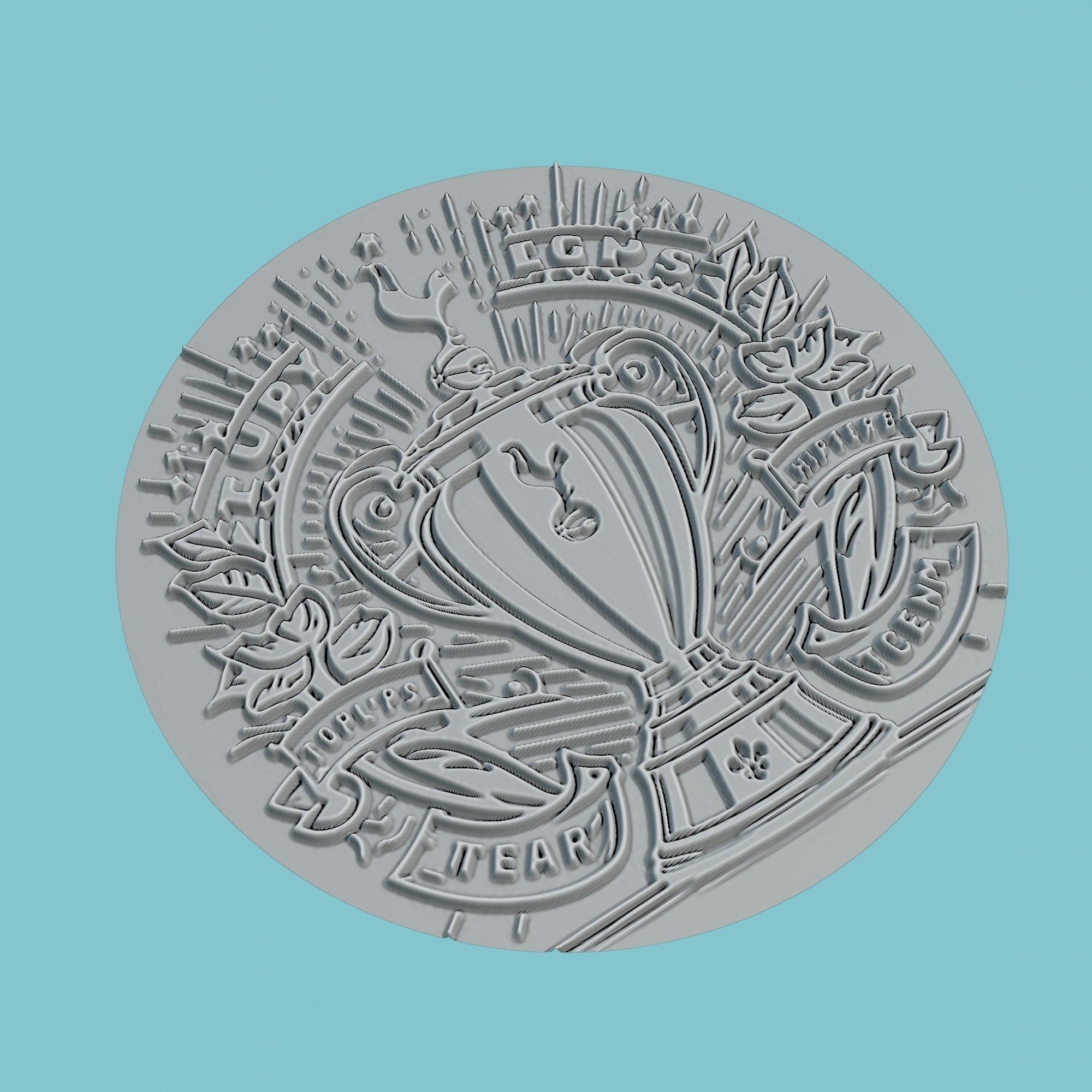 Tottenham Hotspur Medallion Football 3D print model_3
