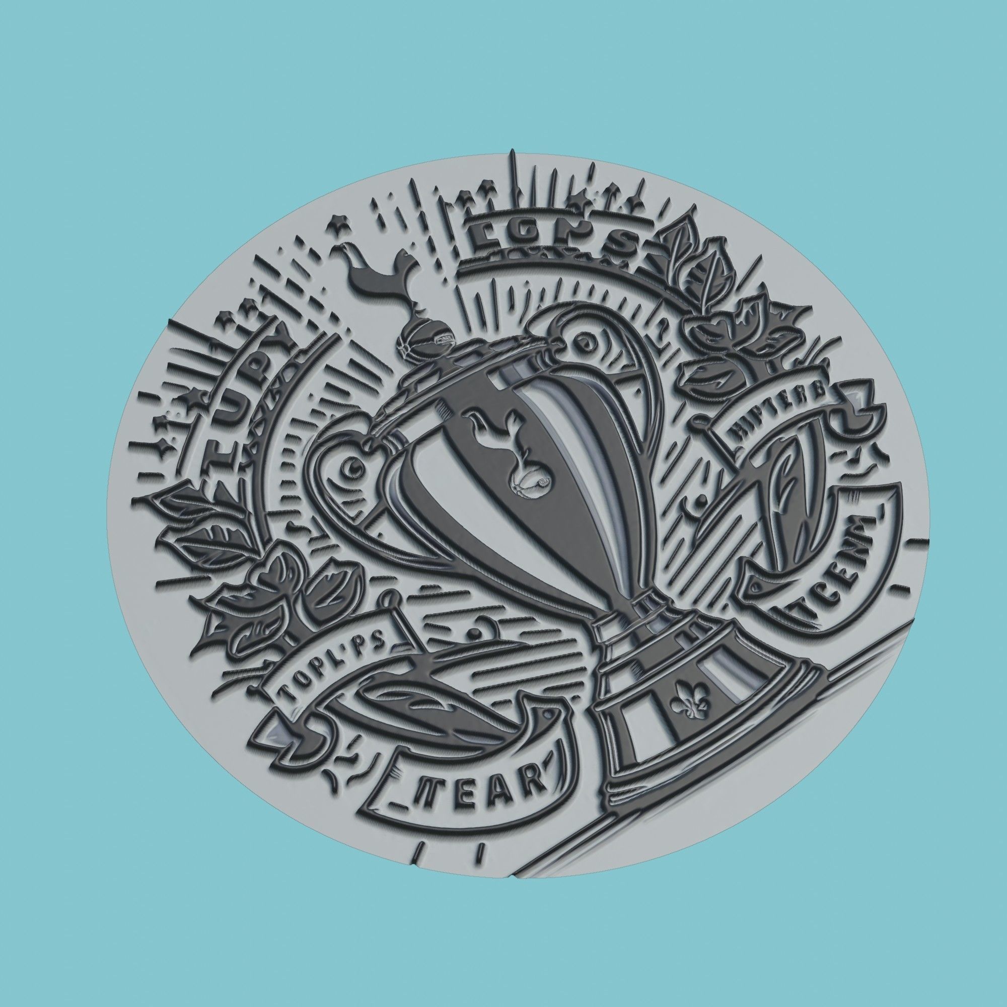 Tottenham Hotspur Medallion Football 3D print model_1