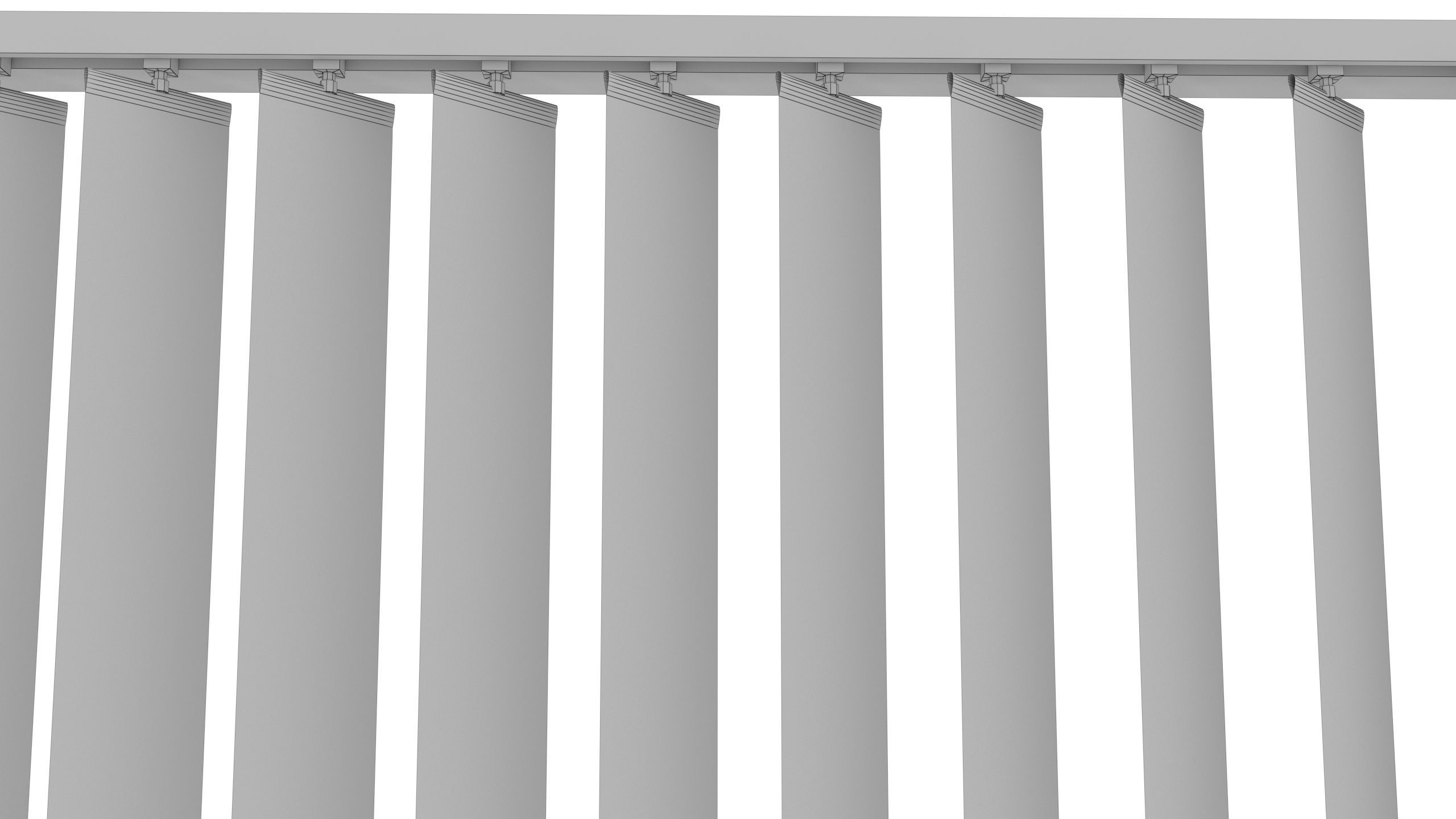 Office Curtain with 3 Variations 3D model_11