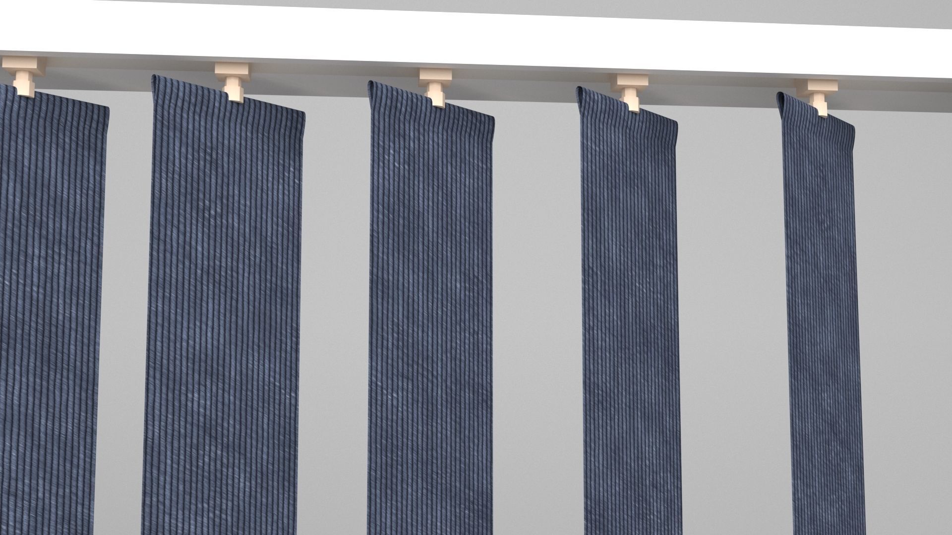 Office Curtain with 3 Variations 3D model_10