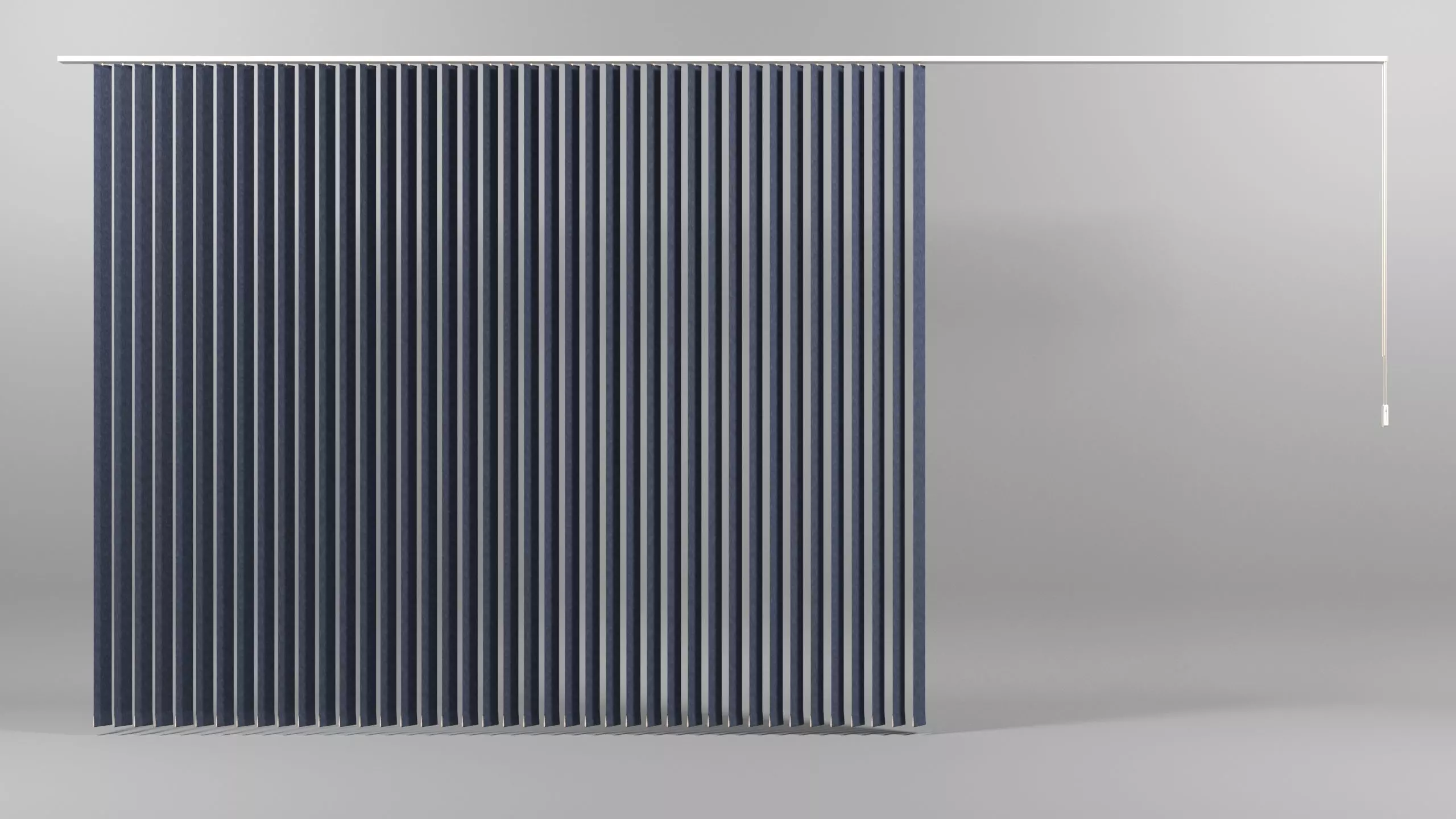 Office Curtain with 3 Variations 3D model_0