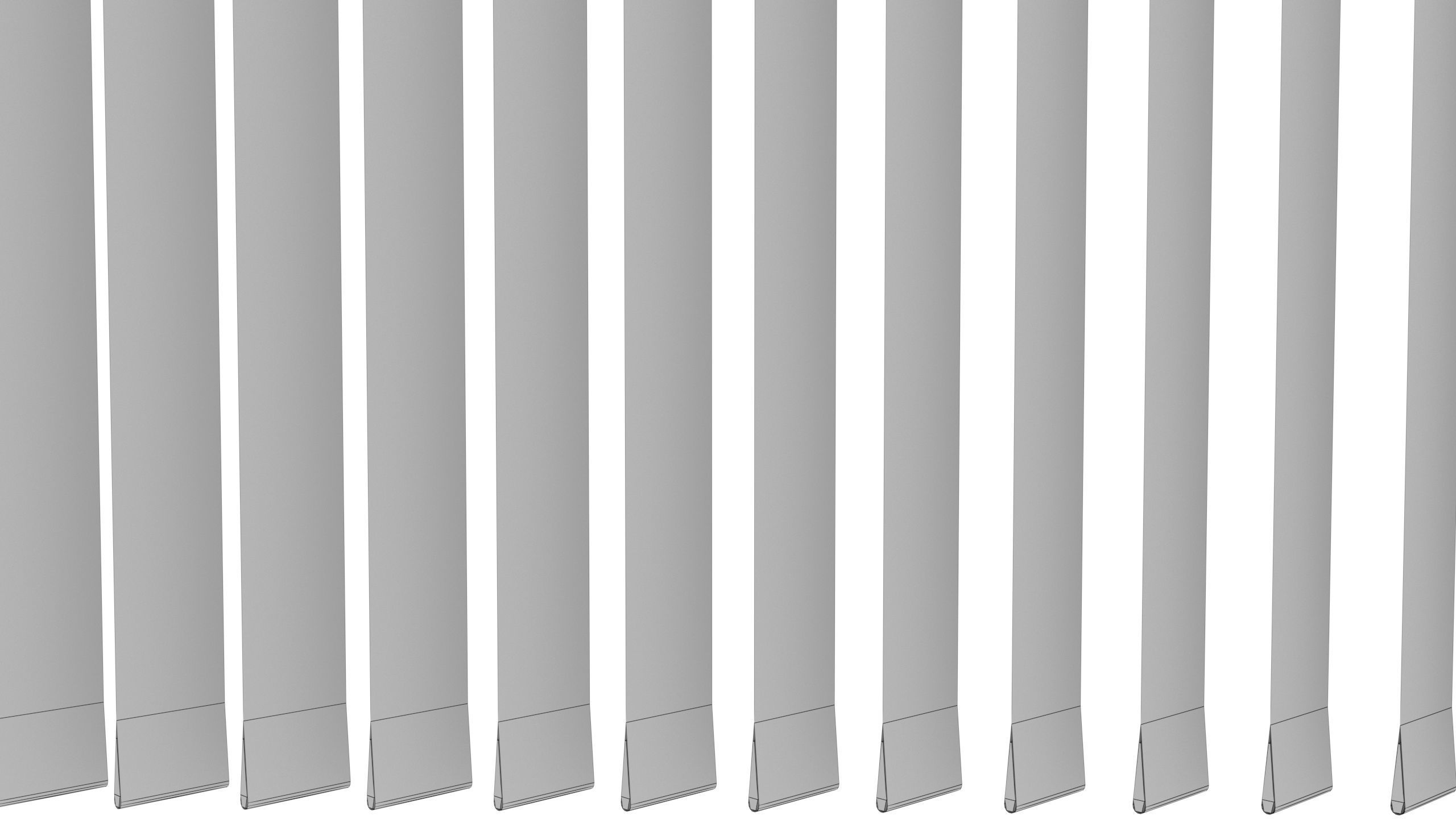 Office Curtain with 3 Variations 3D model_9